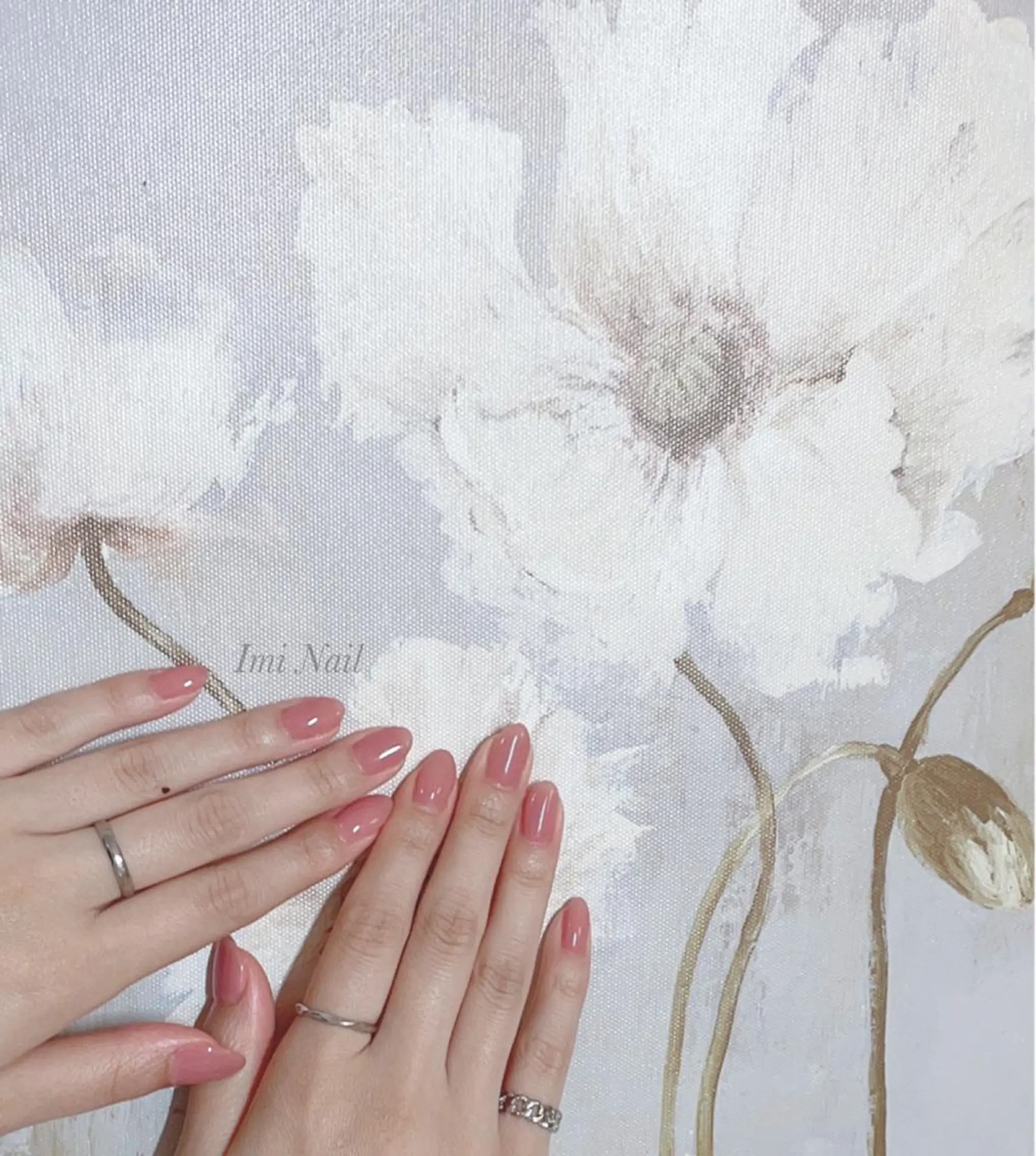 ネイル アートネイル ニュアンスネイル オフィスネイル ワンカラーネイル ピンク ハンドネイル Imi Nail所属・Imi Nail 🫧🎀hirokaのネイルデザイン