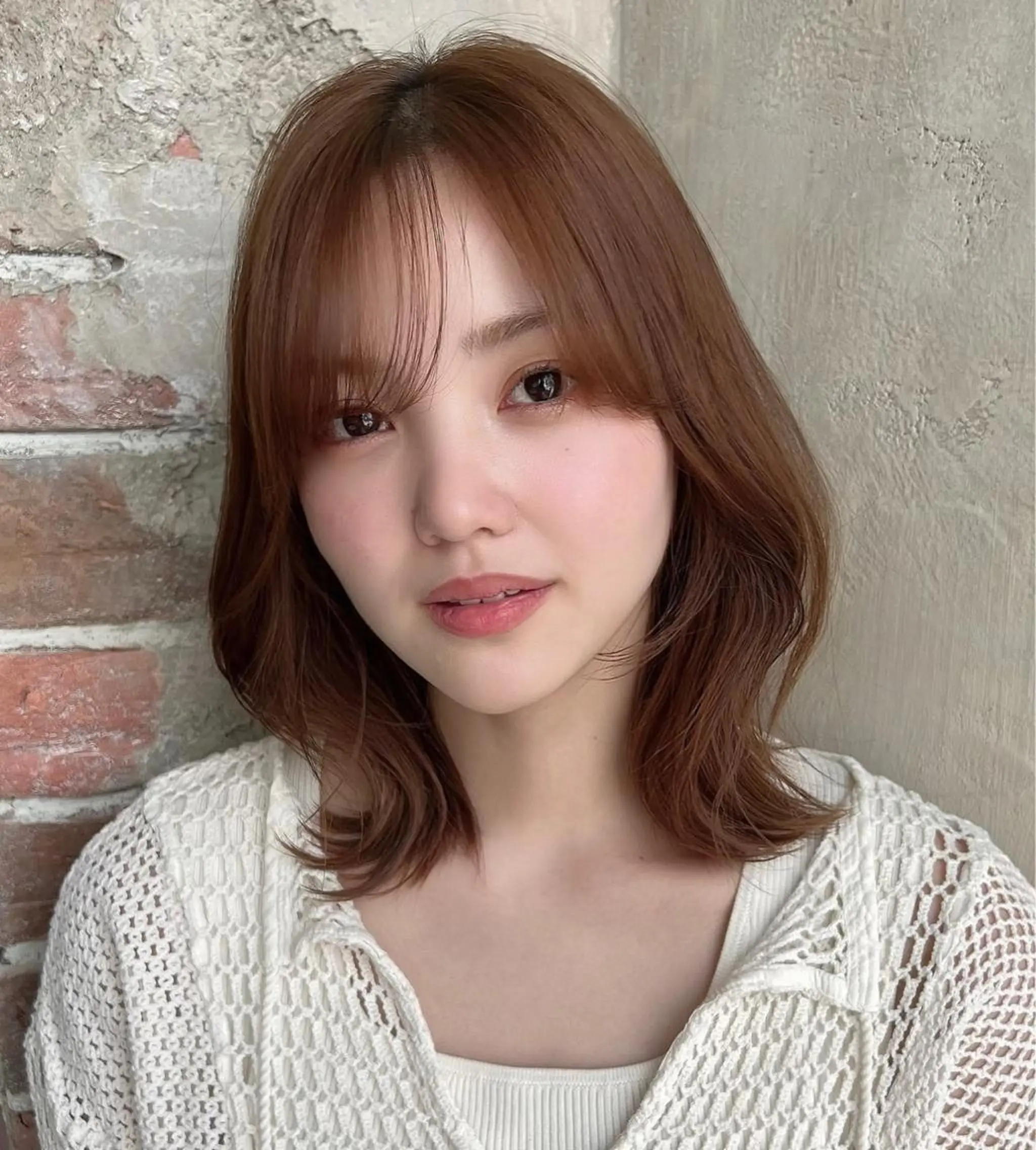 ミディアム くびれヘア レイヤーカット カット ヘアカラー トリートメント 🧡くびれヘア/前髪 顔周り🧡久原結衣のヘアスタイル