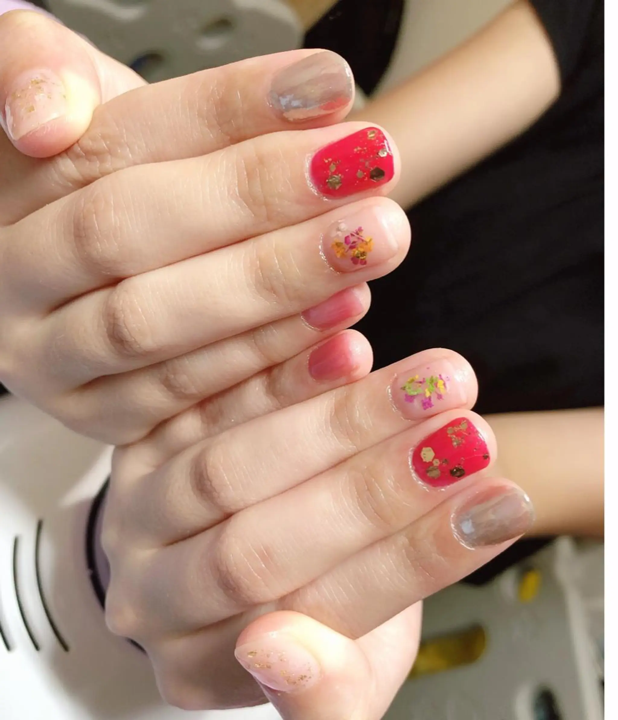 ネイル フラワーネイル ラメ(グリッター) ミラーネイル ニュアンスネイル ハンドネイル ハンドケア u sのネイルデザイン