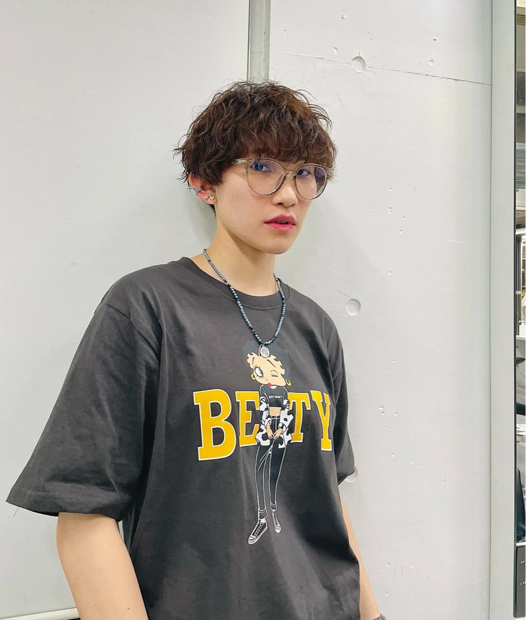 ショート パーマ メンズ マッシュ メンズパーマ 波巻きパーマ ショートヘア スパイラルパーマ fifth /鈴木あづさのヘアスタイル