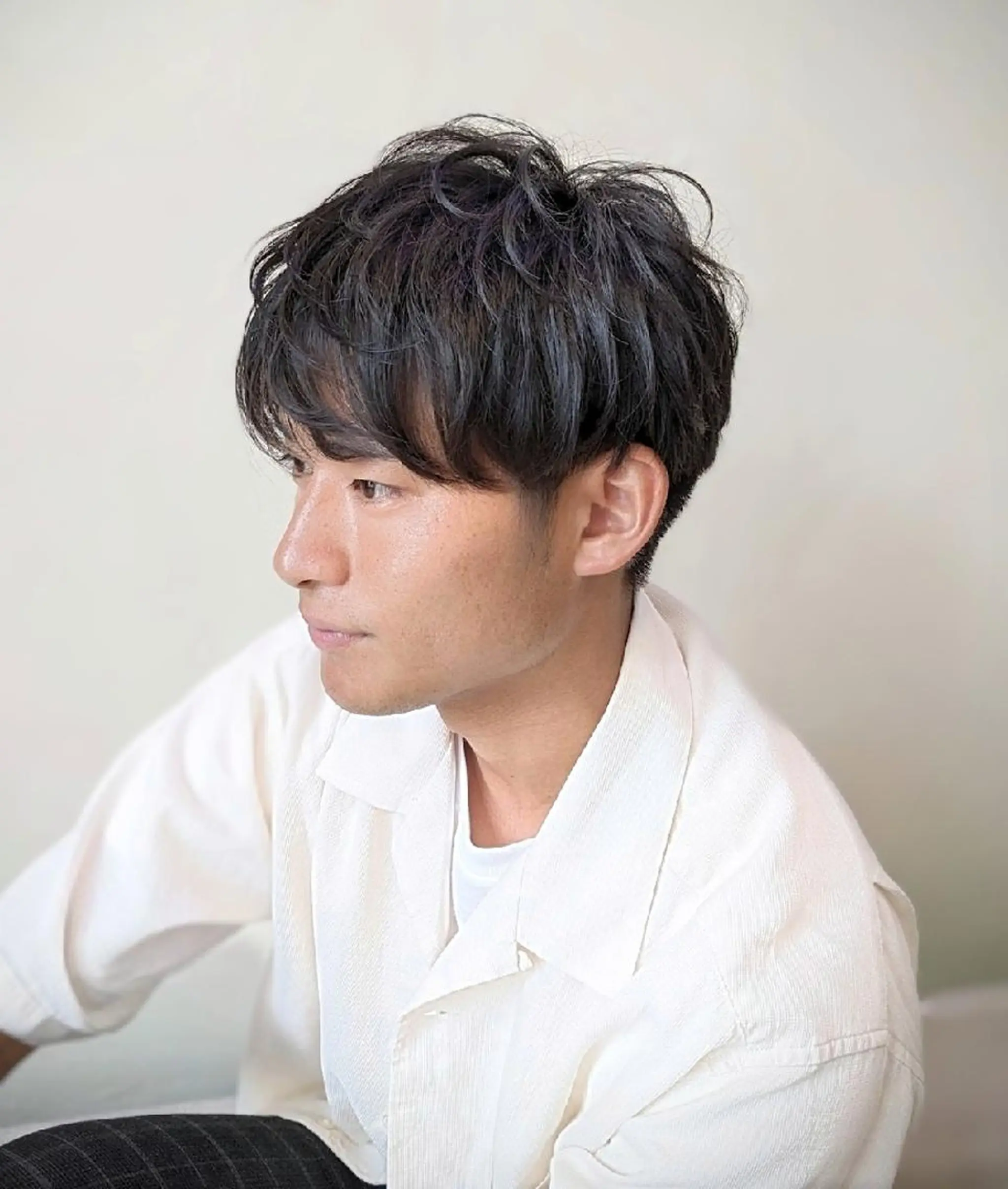 ショート パーマ メンズ アイブロウ カット パーマ Russo(ルッソ)所属・こにし/蒲生四丁目 /髪質改善/スパのヘアスタイル