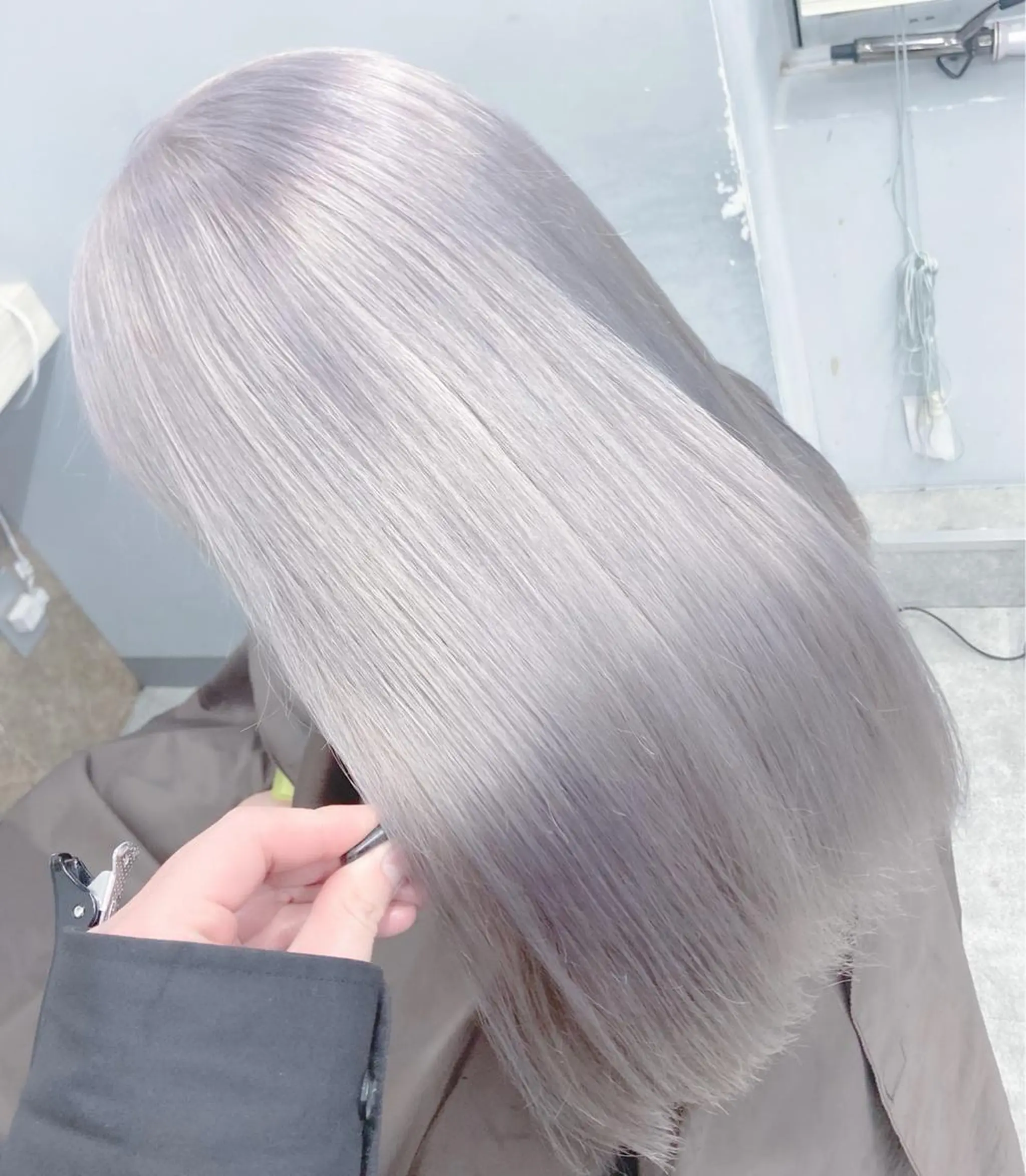 セミロング カラー イルミナカラー 髪質改善 トリートメント 酸性ストレート ブリーチ毛もかけれる 縮毛矯正🍎カイトのヘアスタイル