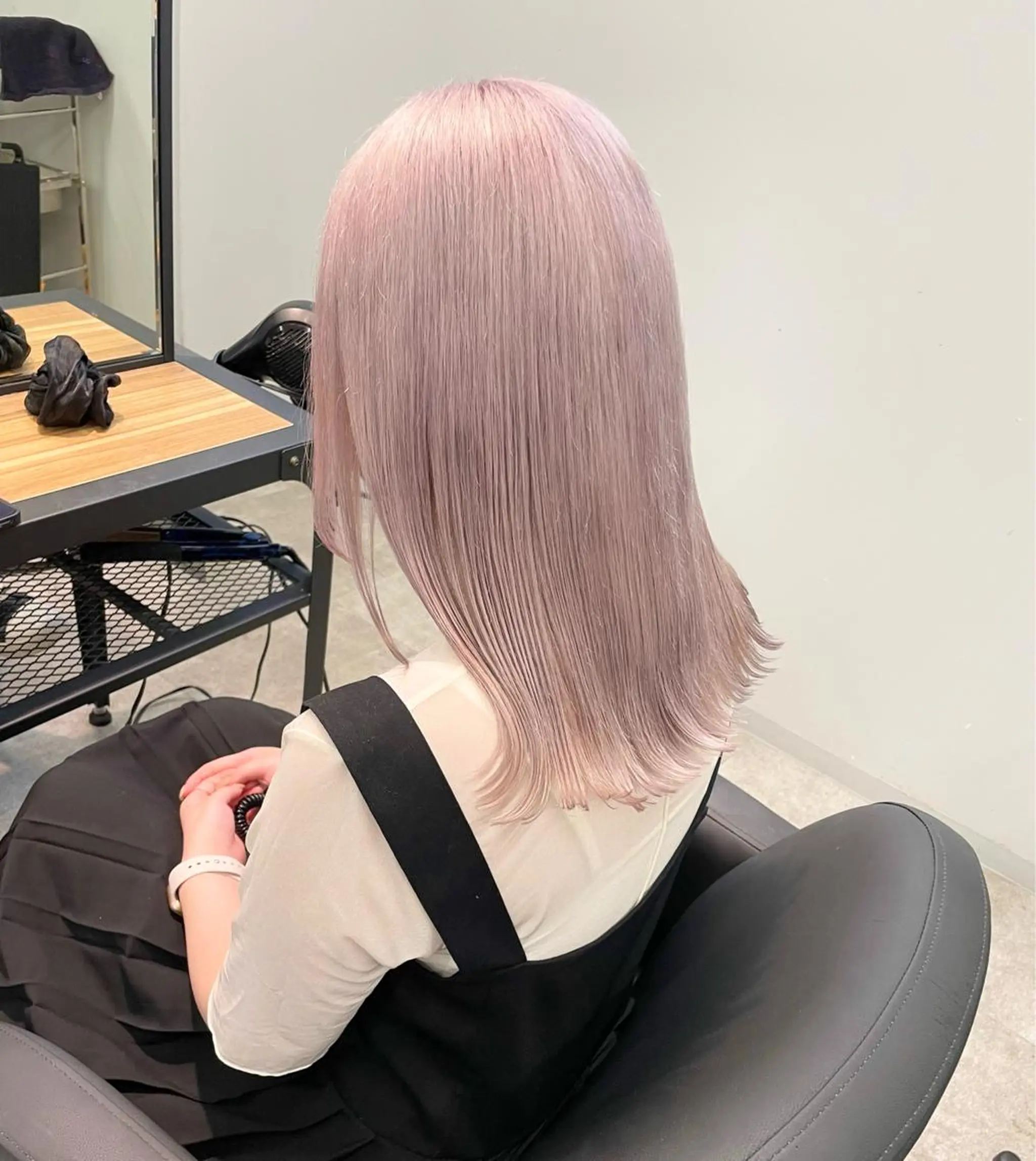 セミロング カラー ハイトーンカラー ピンクカラー ボブ 心斎橋/ブリーチ minamiのヘアスタイル