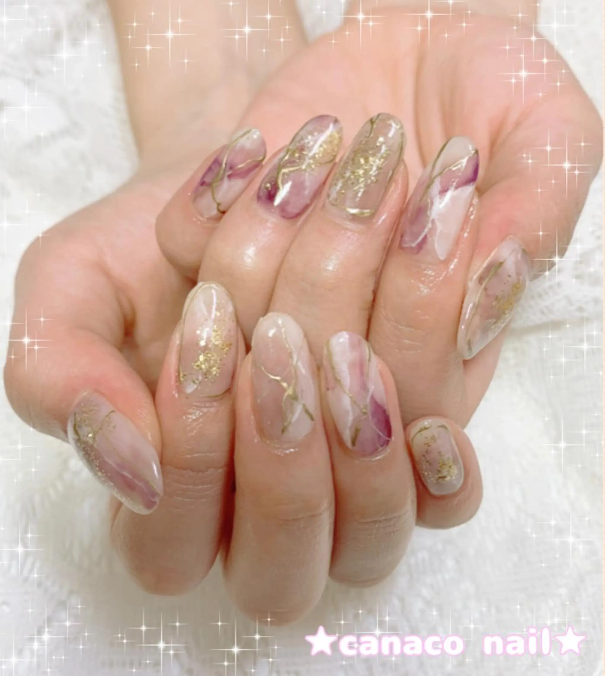 ネイル 大理石ネイル(マーブル) ニュアンスネイル ハンドネイル ハンドケア Felice所属・ベテランネイル cnc  nailのネイルデザイン