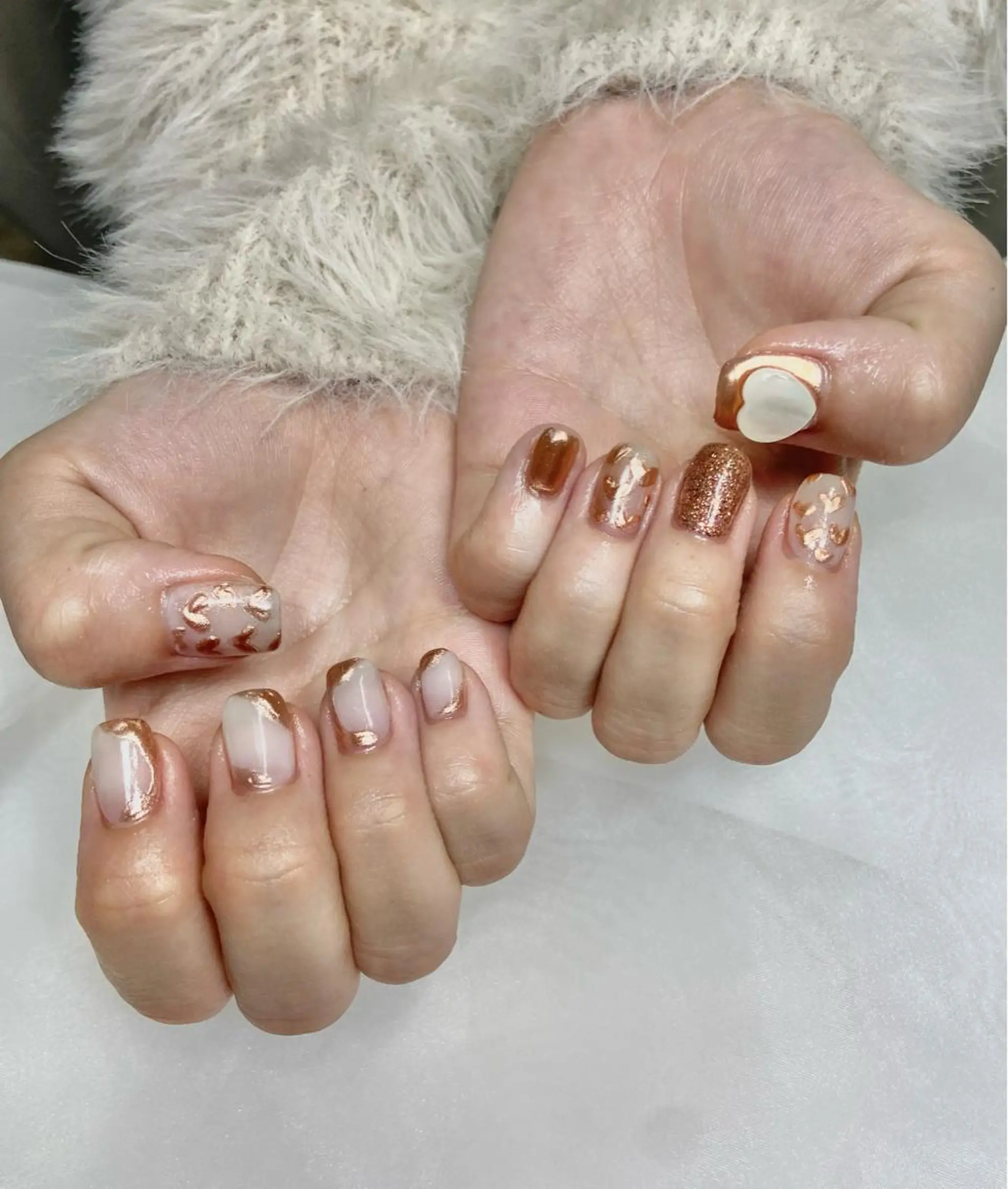 ネイル ラメ(グリッター) ミラーネイル ハンドネイル salon de oct.のネイルデザイン