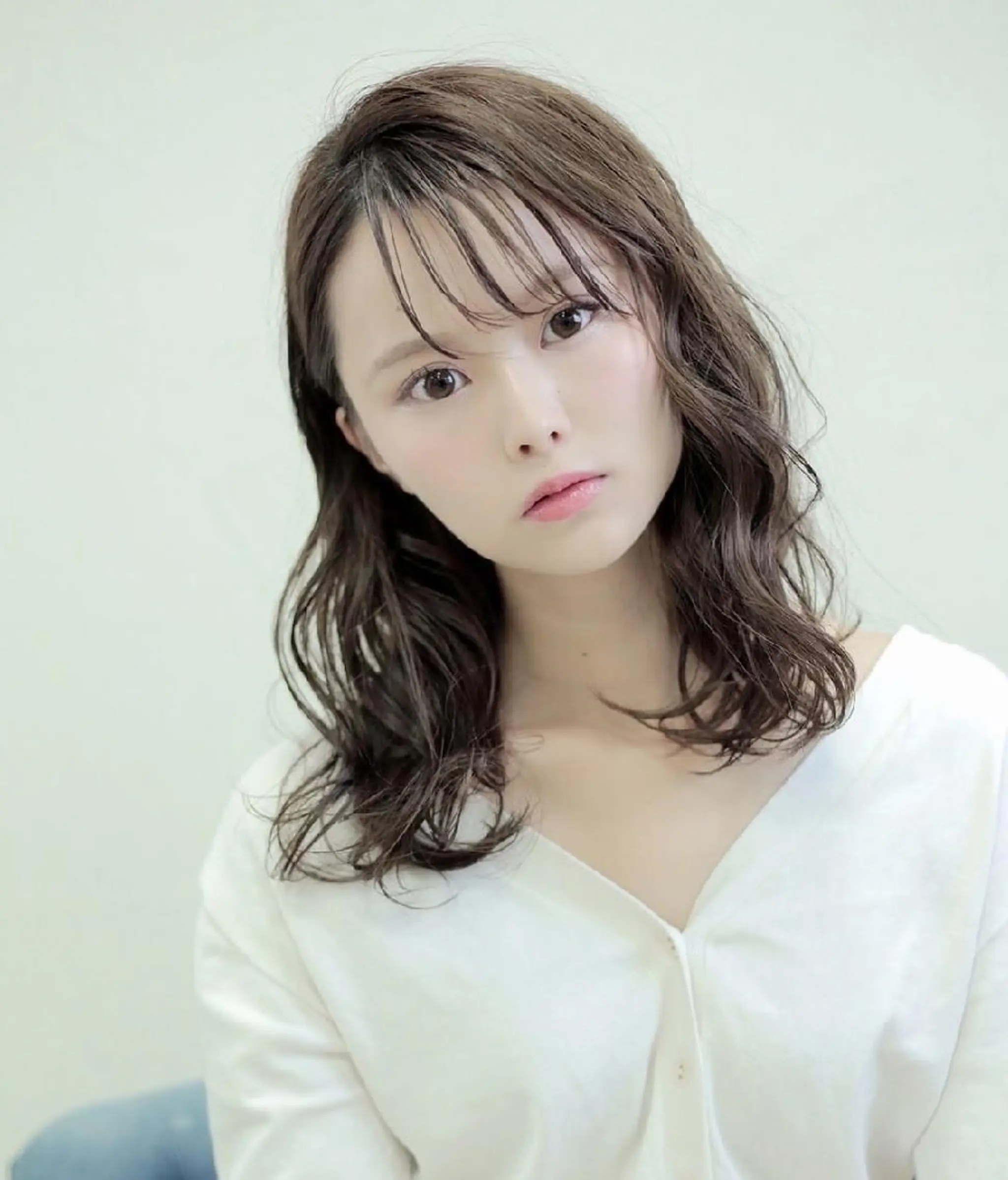 ミディアム パーマ ヘアカラー nagane sayakaのヘアスタイル