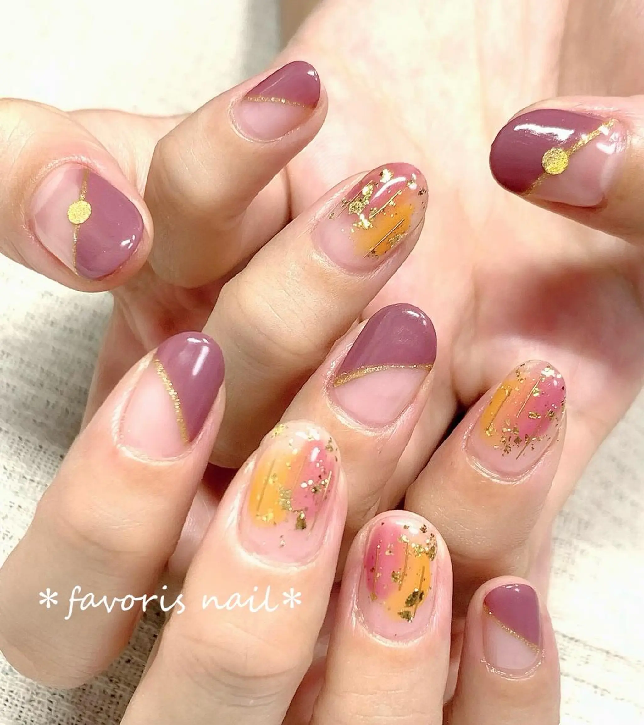 ネイル ハンドネイル favoris nail🌼のネイルデザイン
