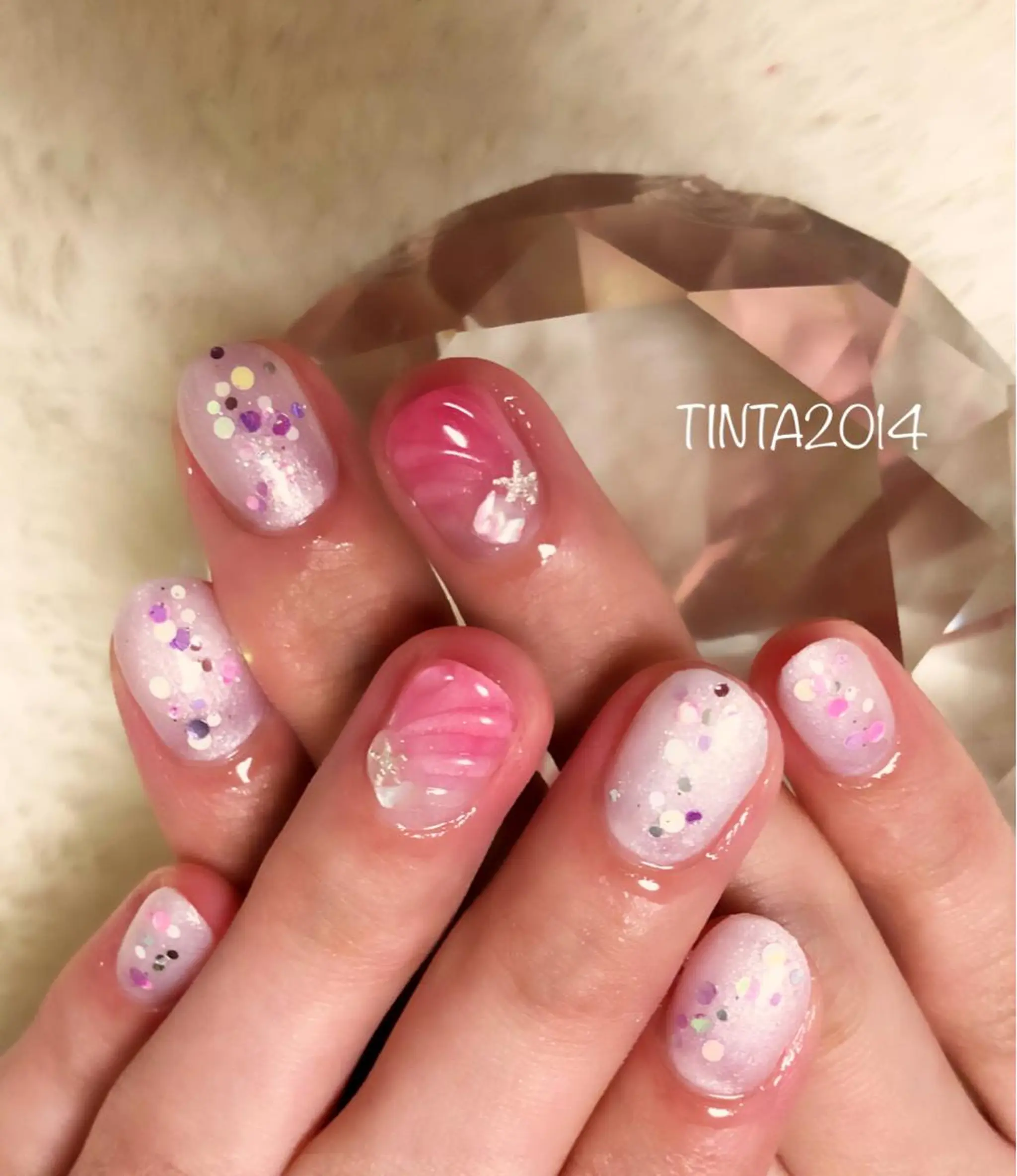 ネイル ピンク ネイルサロン ティンタ所属・馬場 典子のネイルデザイン