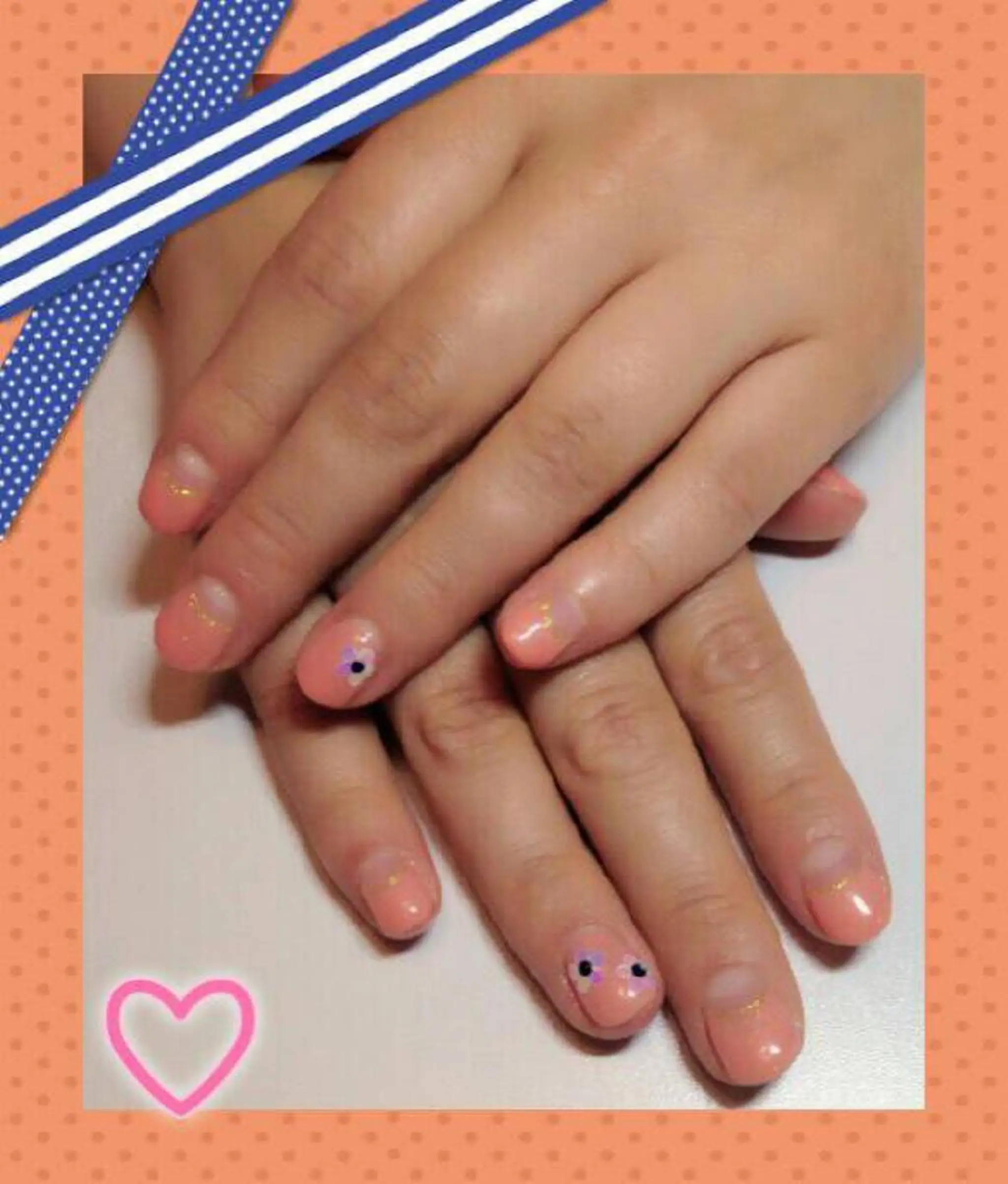 ネイル フラワーネイル フレンチネイル ホログラムネイル ラメ(グリッター) 逆フレンチ ネイル＆フラワーサロン〜Ri✦hiro〜鳥栖店所属・HIRATA RIEのネイルデザイン