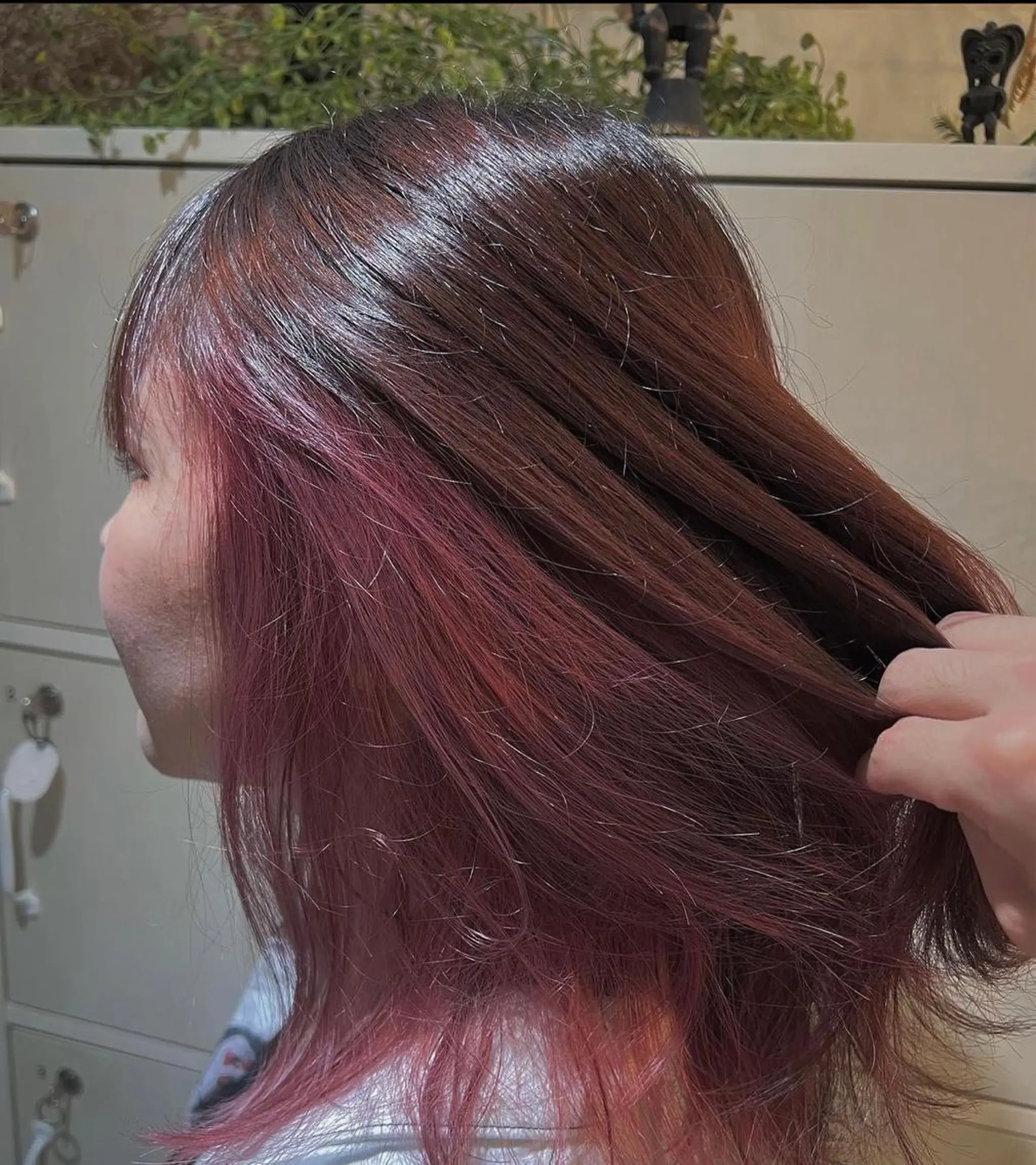 セミロング カラー ピンクカラー XeRo所属・カットモデル募集中/ 渋谷/メンズ/アリジのヘアスタイル