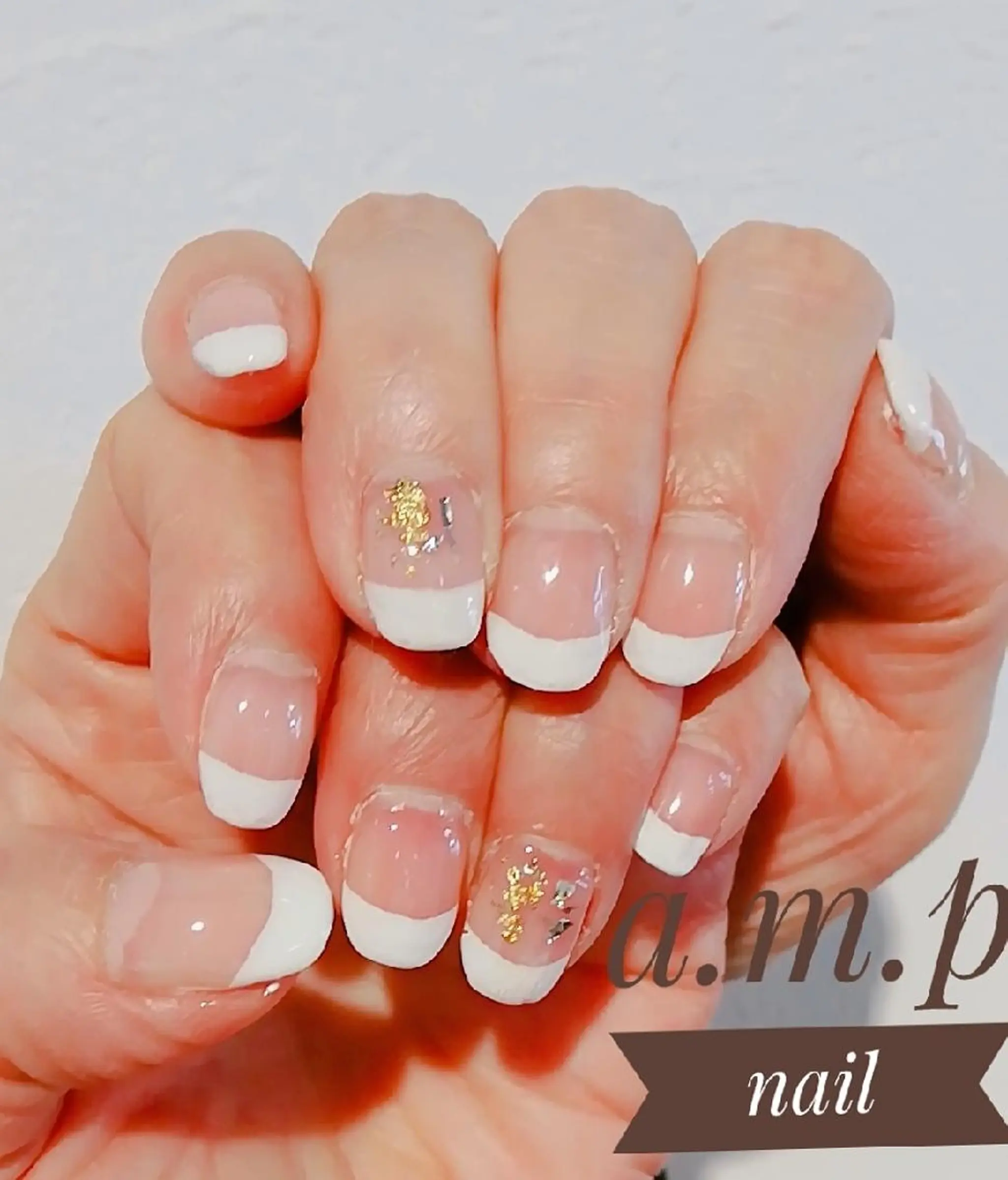 ネイル フレンチネイル ハンドネイル a.m.p nail所属・高山 奈津美のネイルデザイン