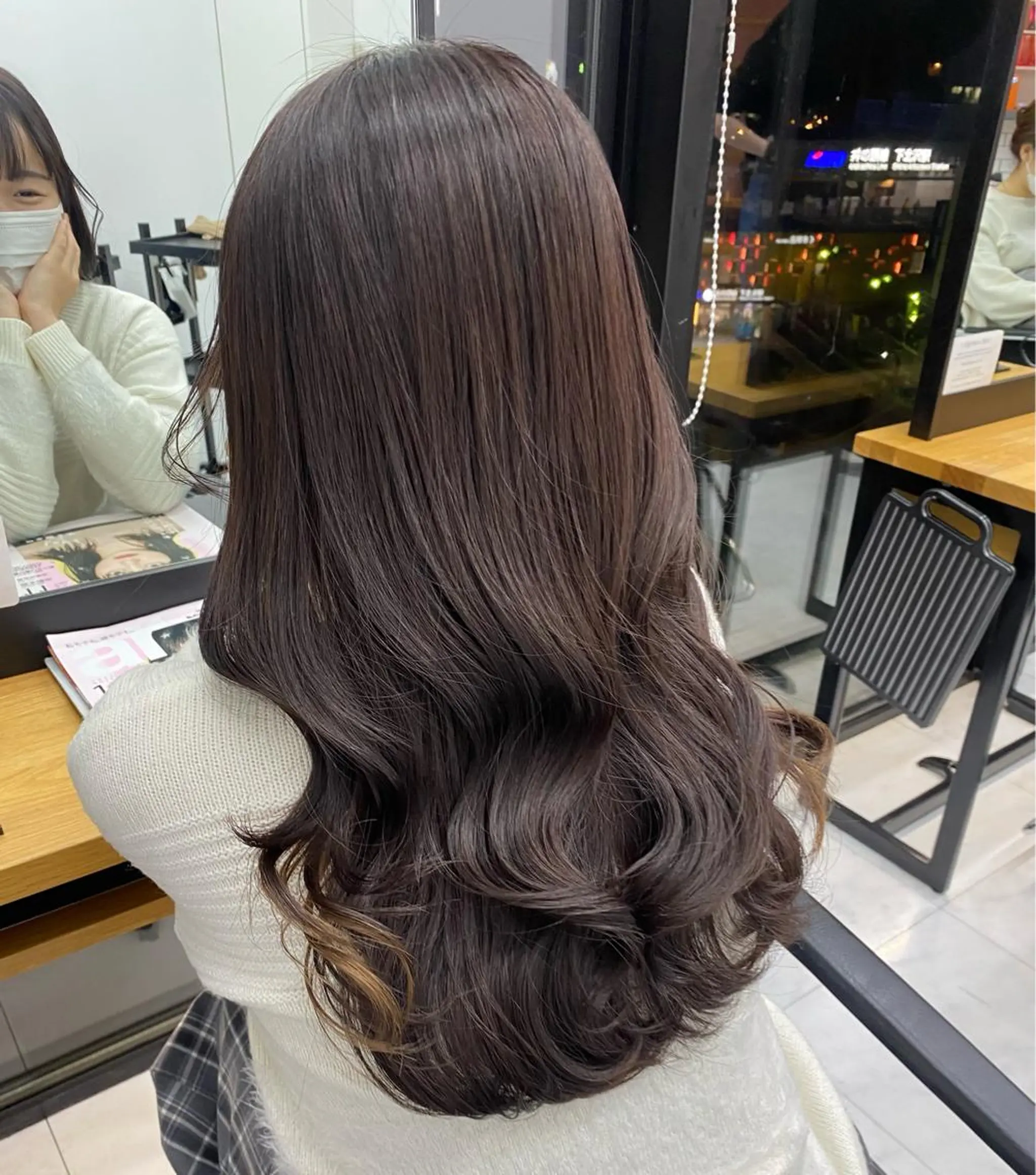 ロング カラー ヘアカラー 韓国風レイヤーカット 🍒サンジキ アカリのヘアスタイル