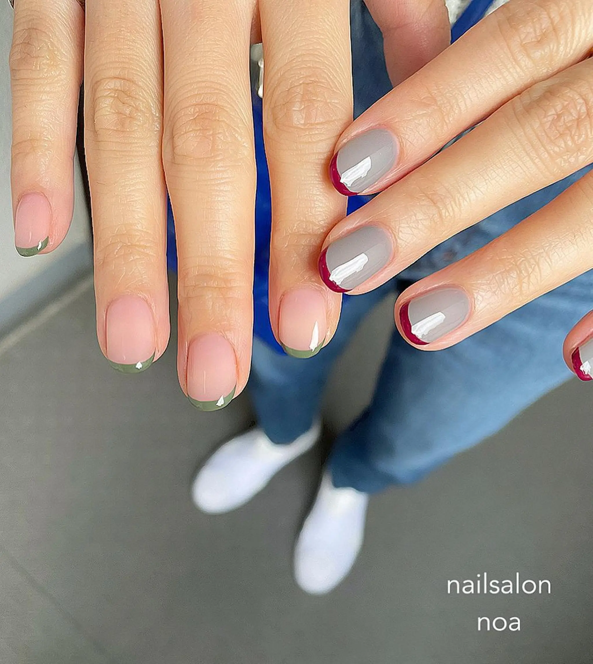 ネイル オーロラネイル カジュアル ジェルネイル 氷ネイル・うるうるネイル マグネットネイル nailsalon noa所属・nailist sakiのネイルデザイン