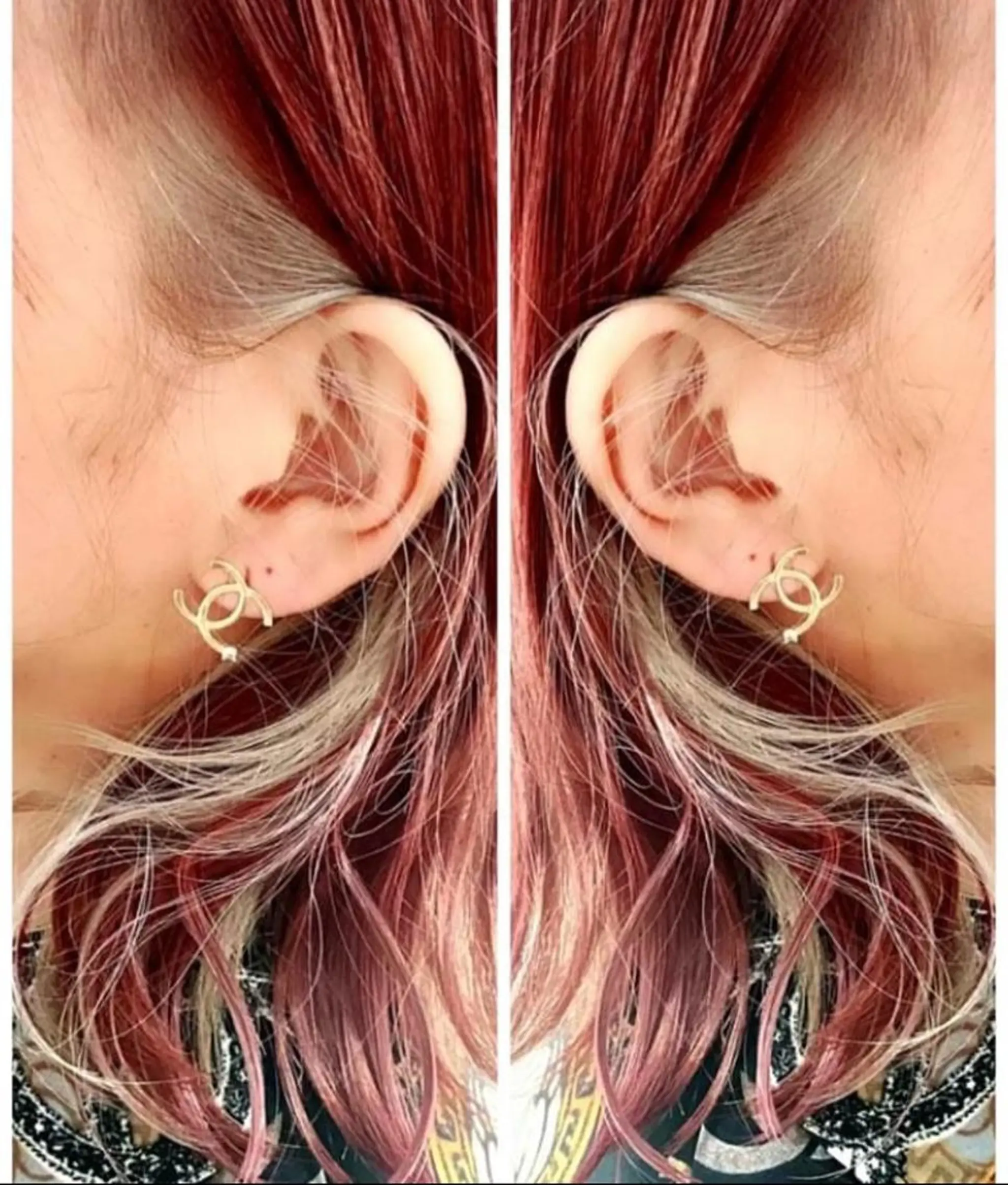 ミディアム カラー イヤリングカラー インナーカラー 美容室セゾン/eyelash salon セゾン/マツエク所属・美容室 セゾンのマツエク・マツパデザイン