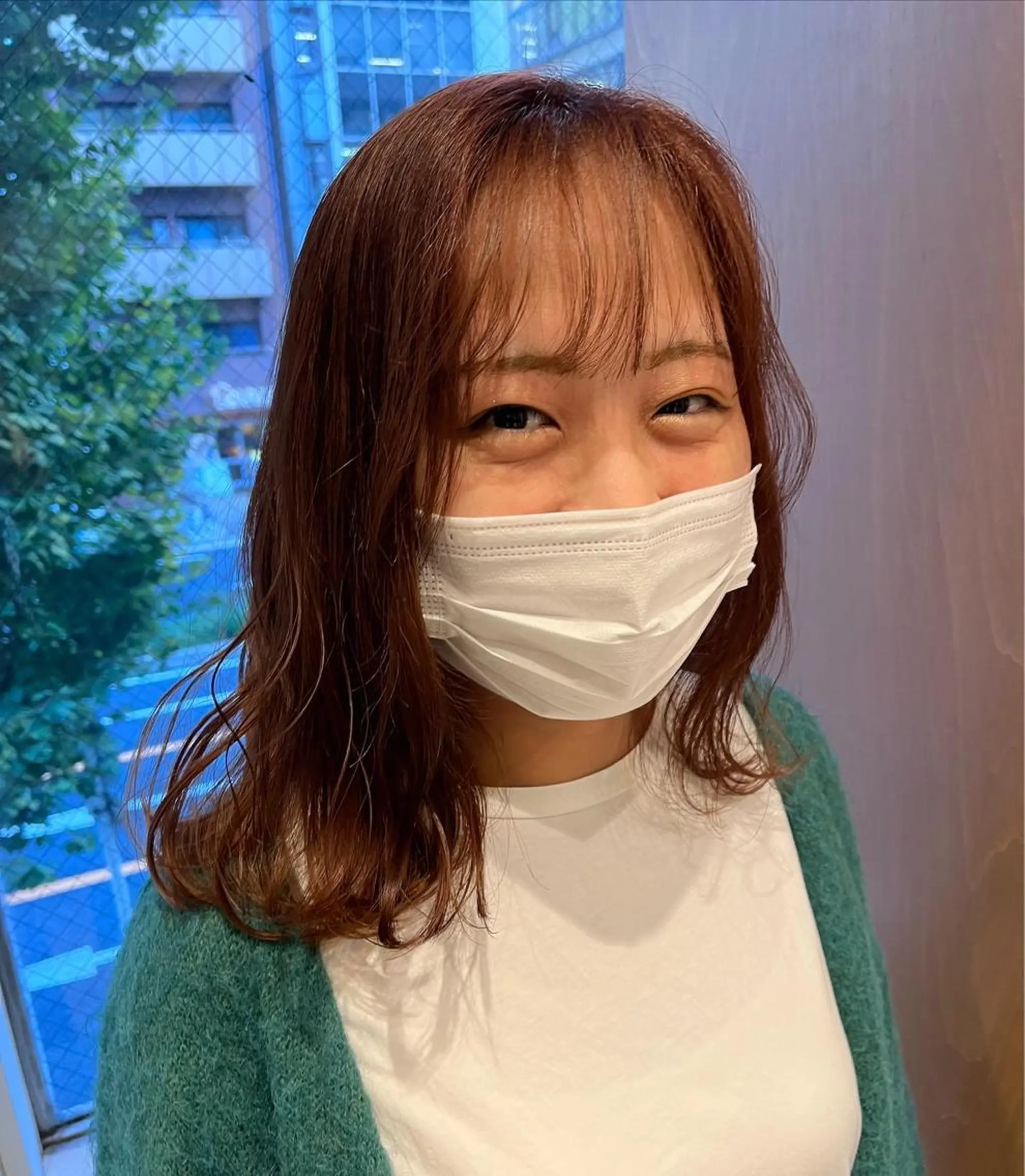 ミディアム ヘアカラー SIKI yuuna モテ韓国ヘア☁️のヘアスタイル