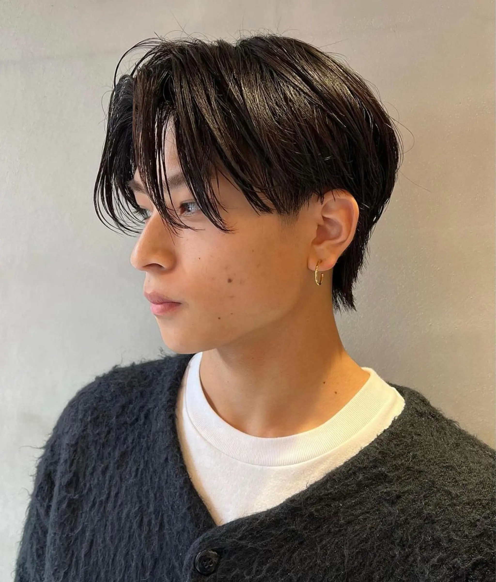 メンズ カット 縮毛矯正 トリートメント 李 文のヘアスタイル
