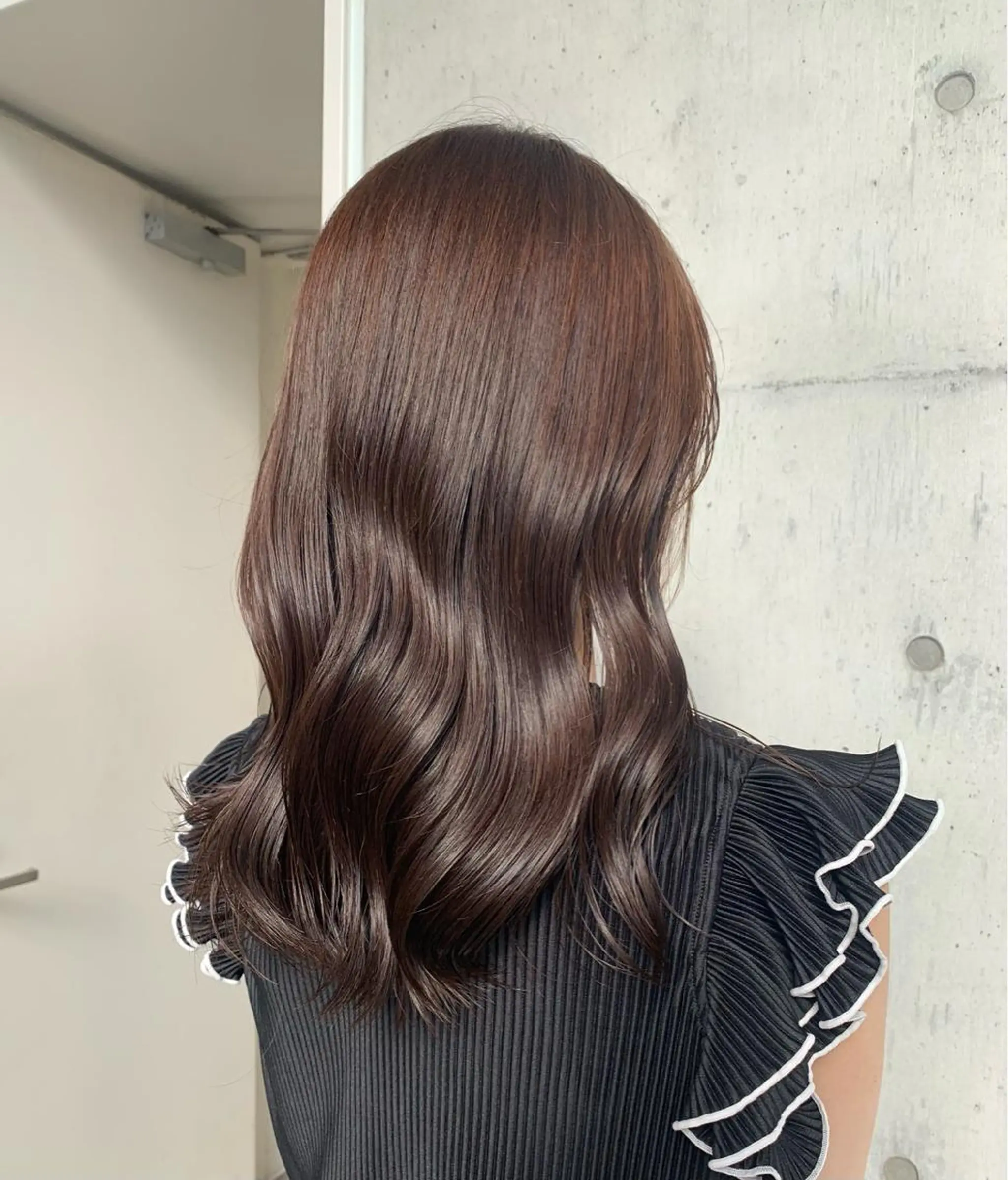 セミロング カラー ヨシンモリ 韓国風ヘア カネコ ユカリのヘアスタイル