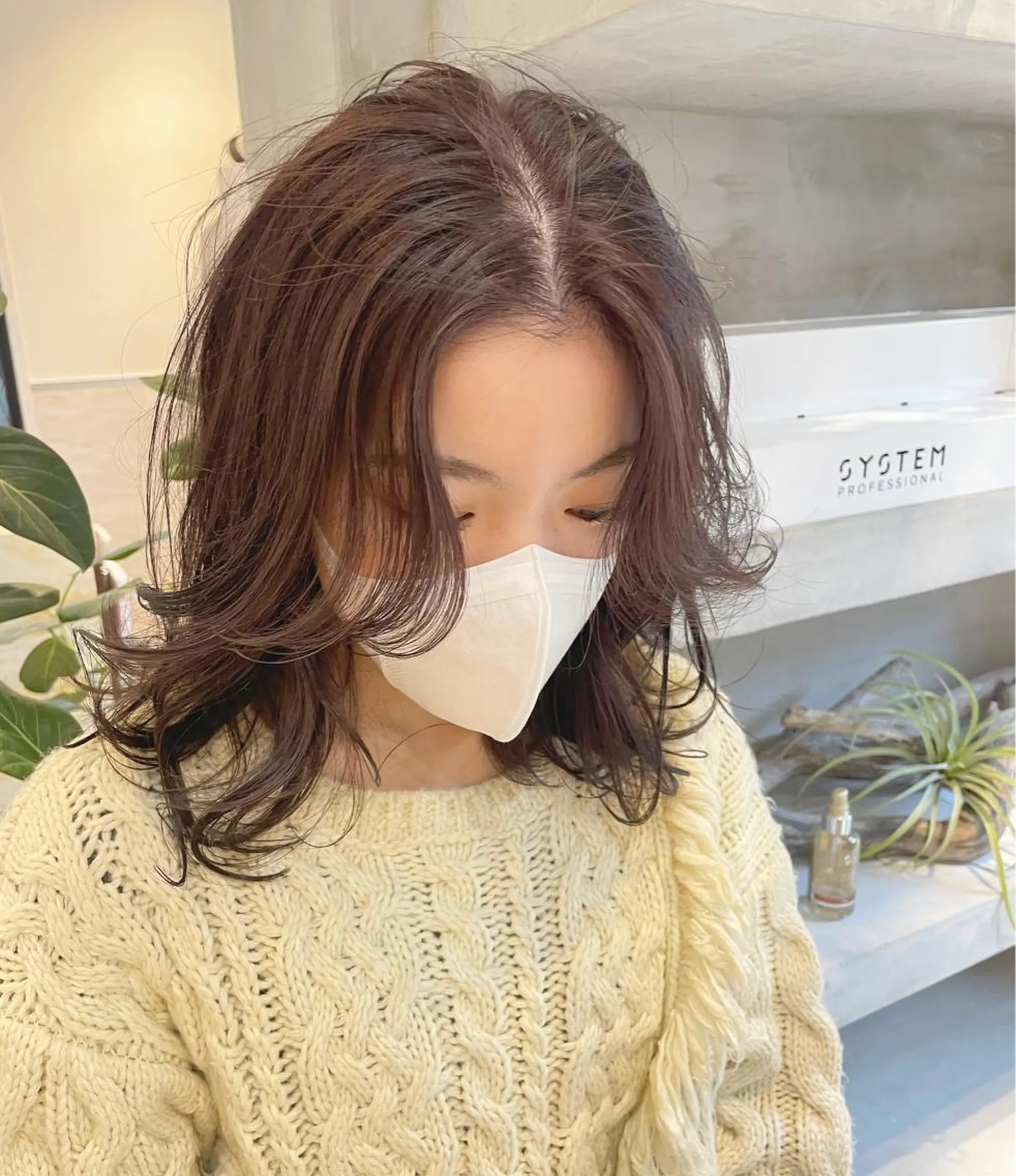 ミディアム カラー ベージュカラー ブリーチ ラベンダーカラー ラベンダーベージュ ブリーチなしカラー 🫧透明感ヘア🫧 🧸竹花　彩希🧸のヘアスタイル