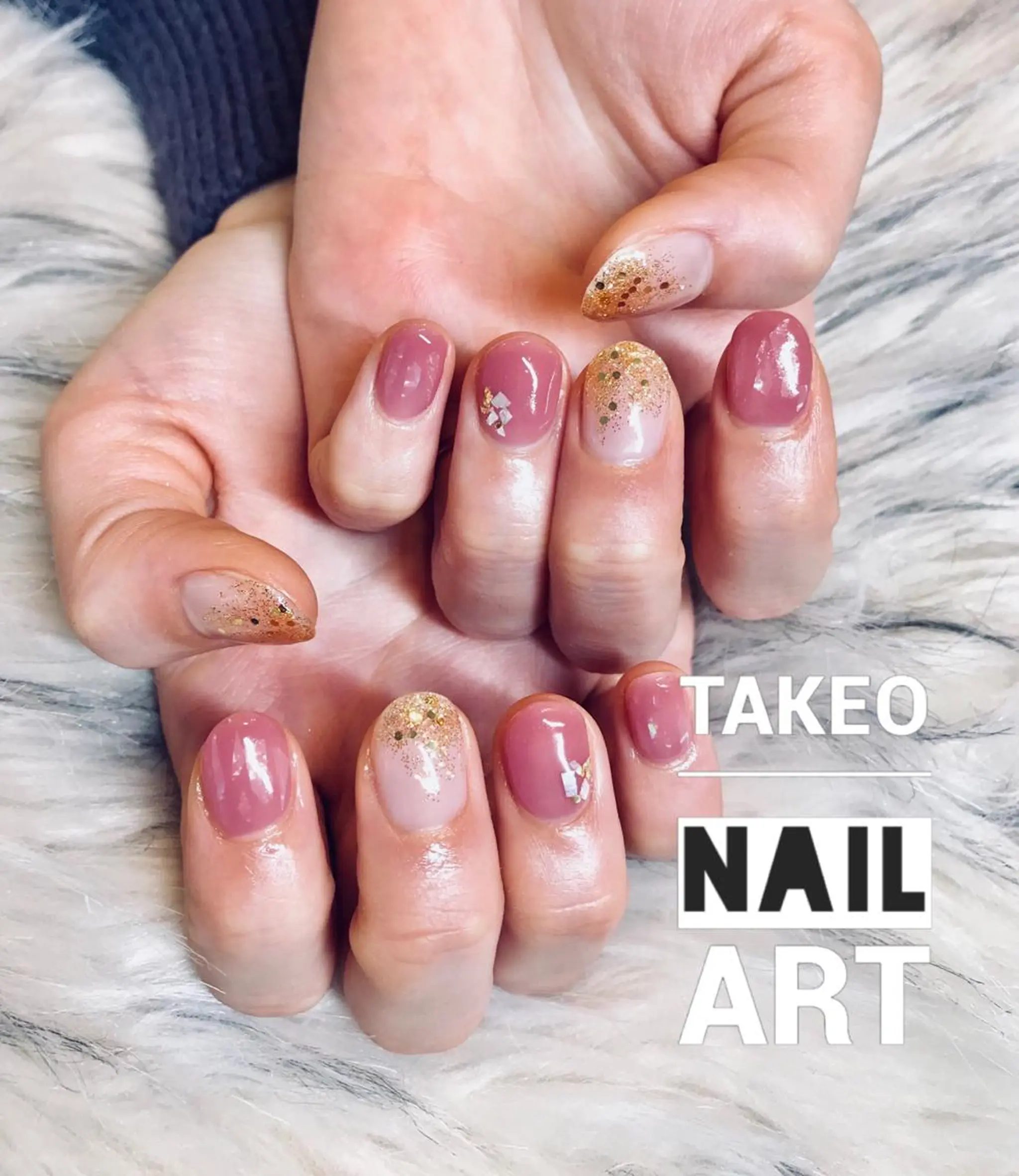ショート ネイル ニュアンスネイル nail&eye Aoのマツエク・マツパデザイン