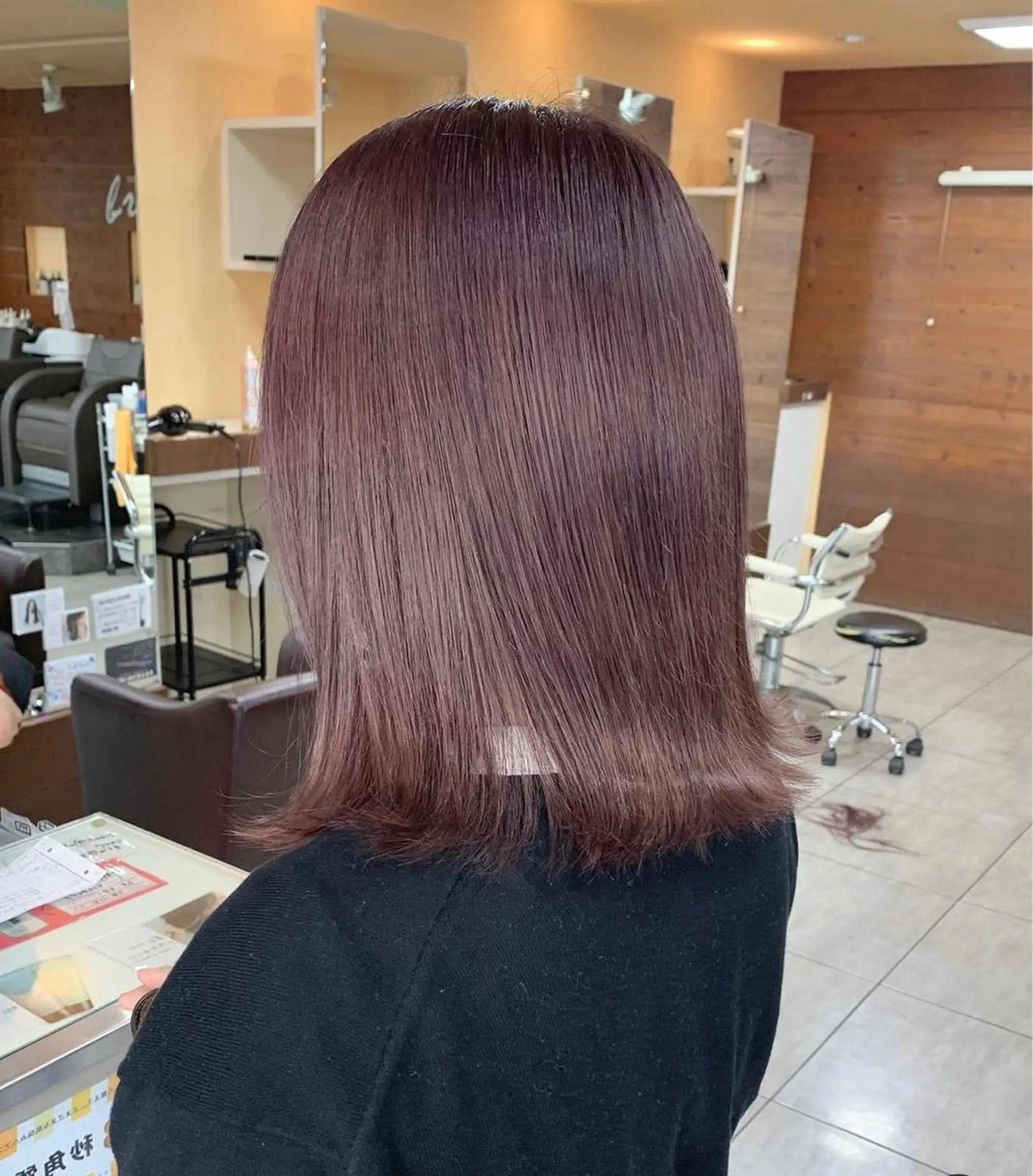 ミディアム カット ヘアカラー トリートメント 🫧艶髪カラー🫧 森本くるみのヘアスタイル