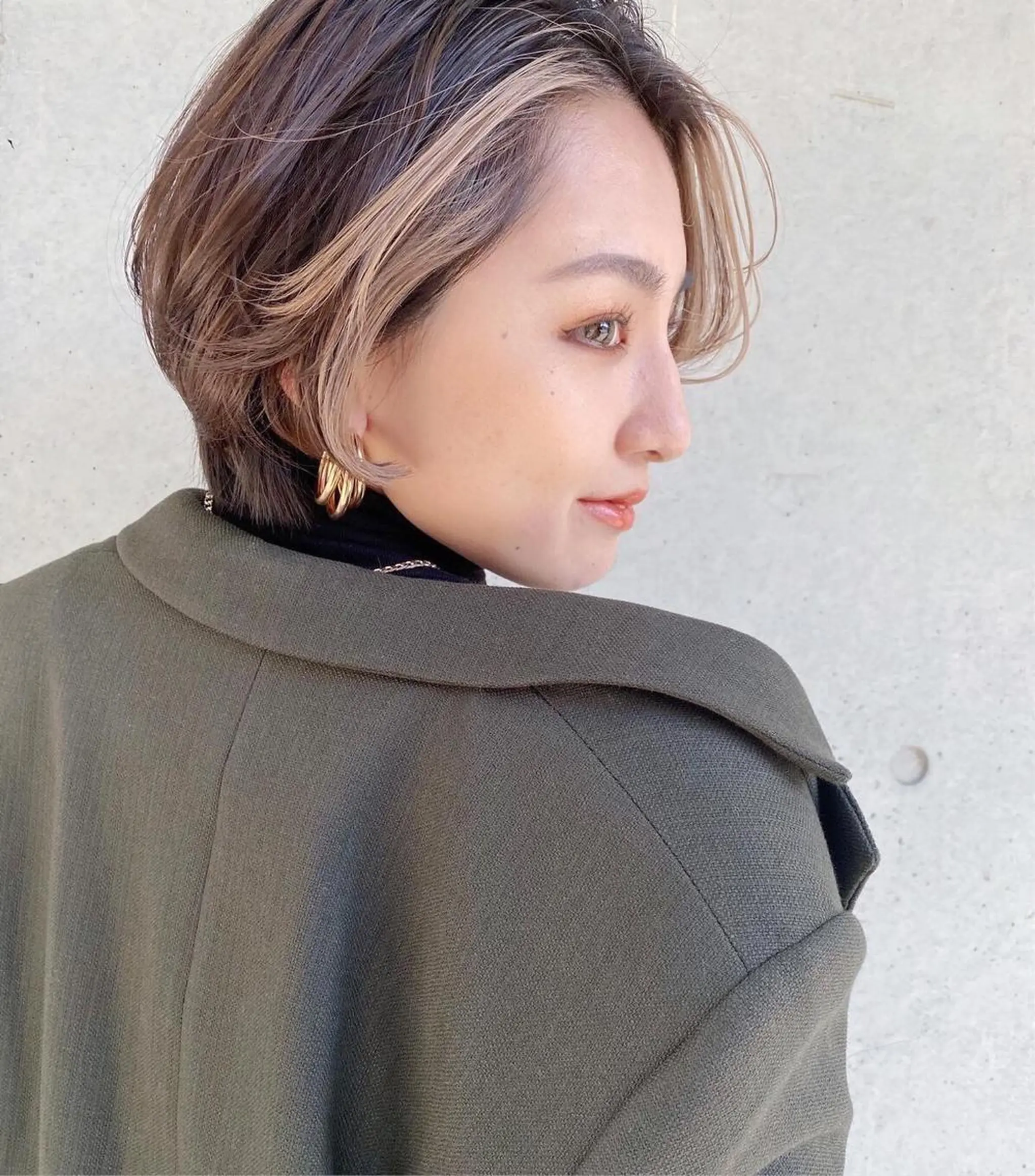 ショート カラー ショートボブ ミストバング  フェイスフレーミング ボブ ショートヘア カット GiseL天神カラー 髪質改善/ブリーチのヘアスタイル