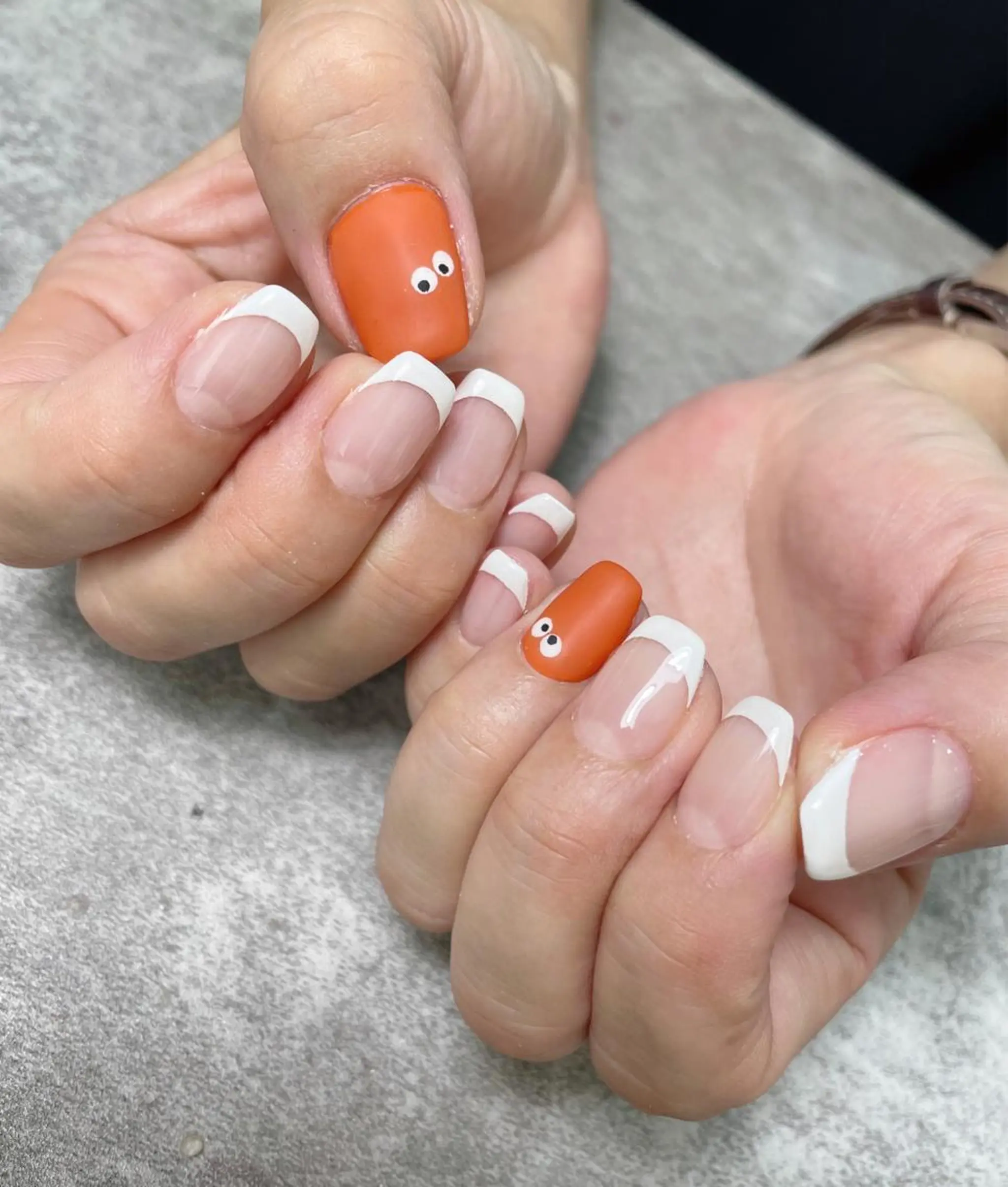 ネイル フレンチネイル スクエアネイル ホワイト ハンドネイル ma riのネイルデザイン