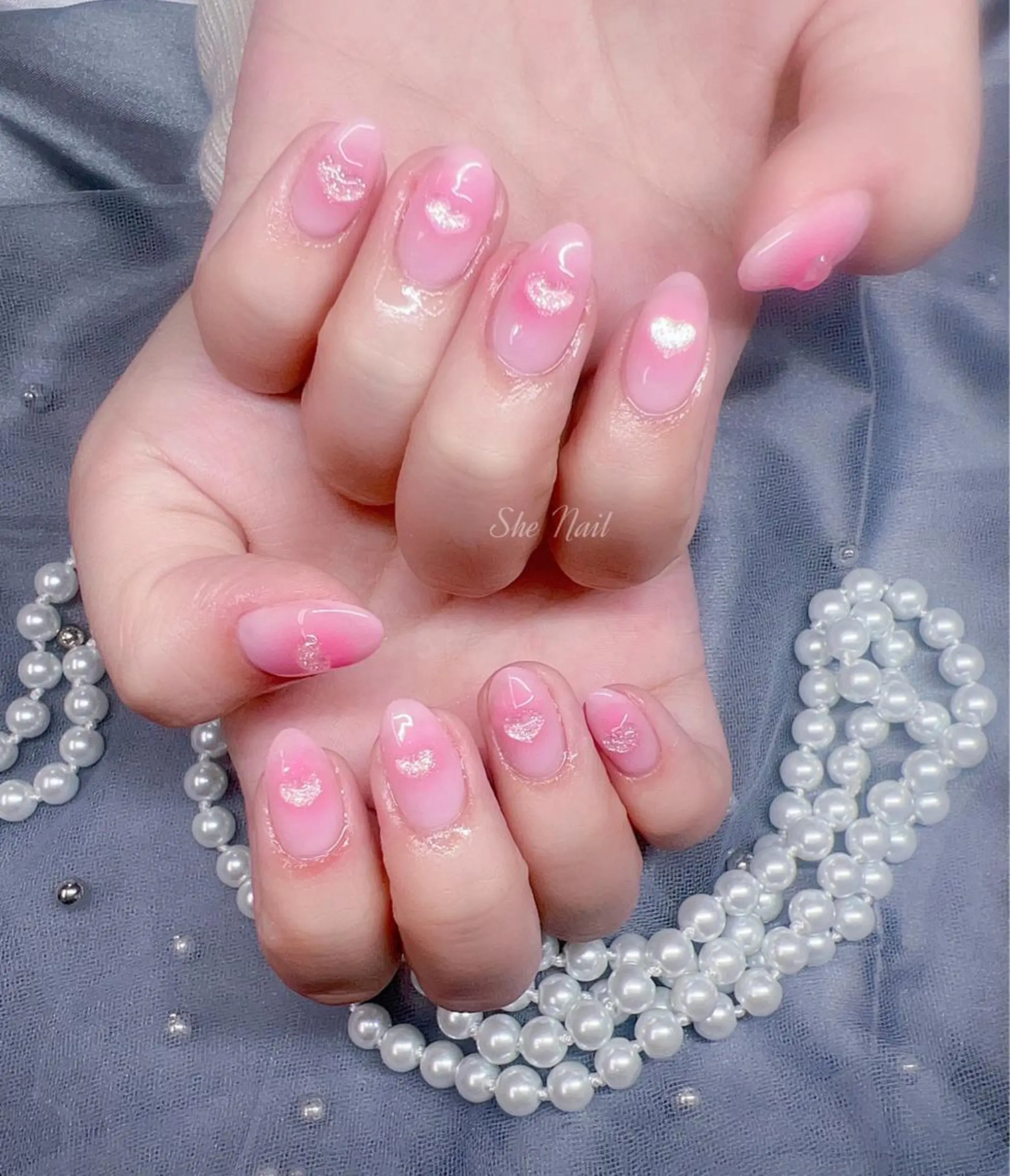 ネイル チークネイル 長さ出し マグネットネイル 持ち込み ワンカラーネイル ハンドネイル She   Nail所属・ISA_ BELLAのネイルデザイン