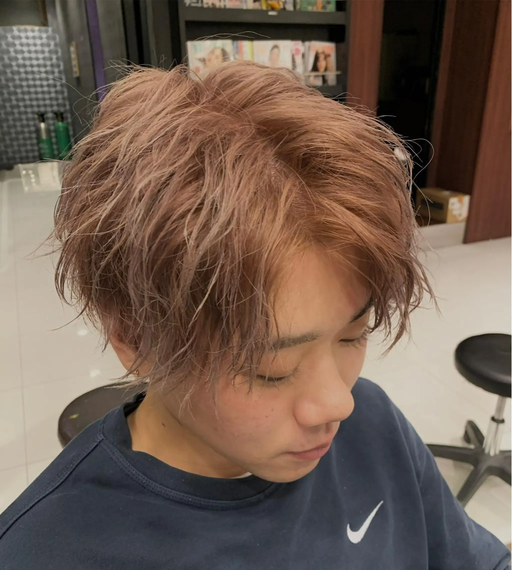 カラー メンズ メンズブリーチ フェードカット メンズパーマ 学生（メンズ向け） スキンフェード L PLACE所属・L PLACE 丸山一希のヘアスタイル