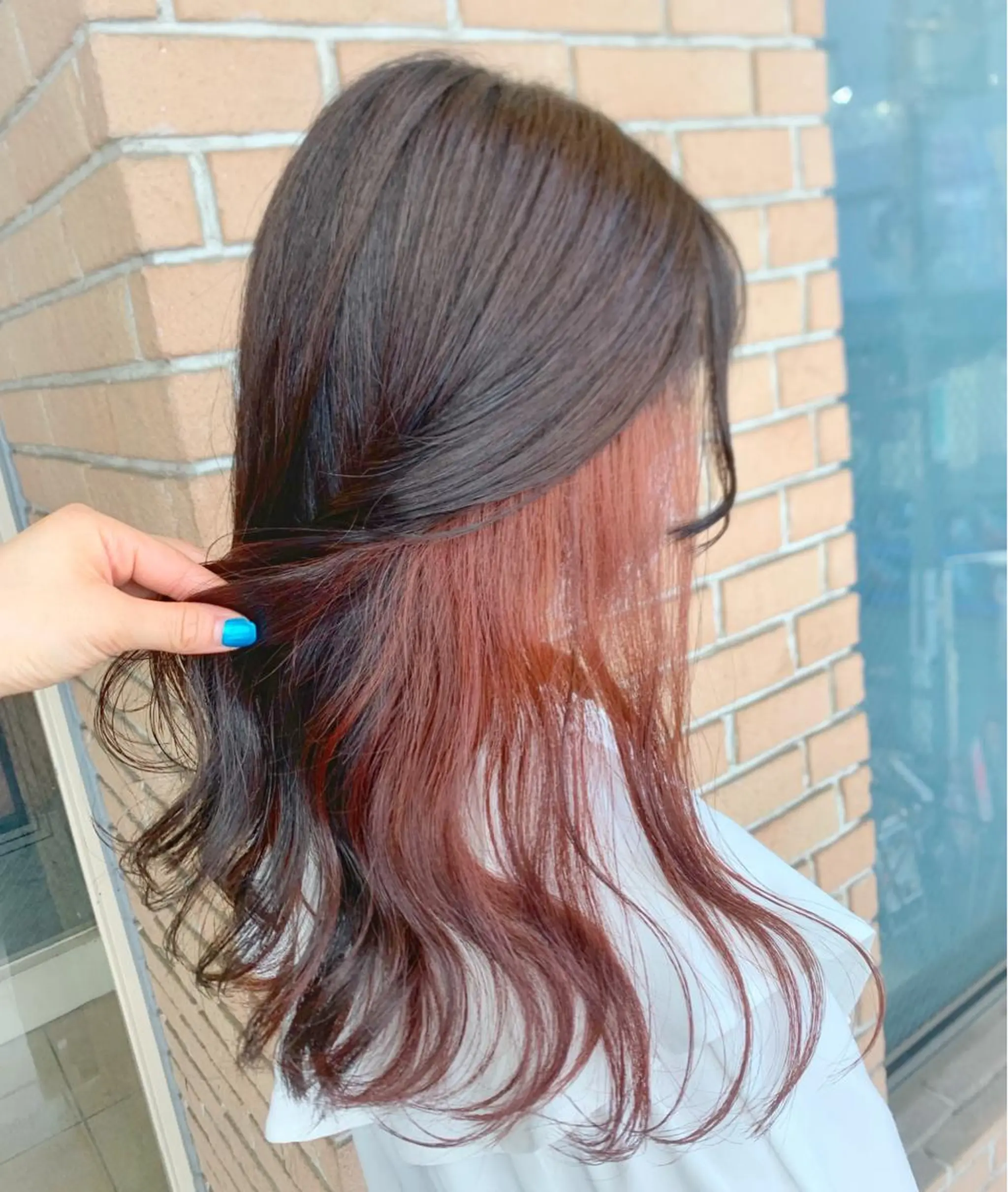 セミロング カラー ヘアアレンジ ヘアカラー ピンクカラー🩷 ヘアセットＮＯ.1のヘアスタイル