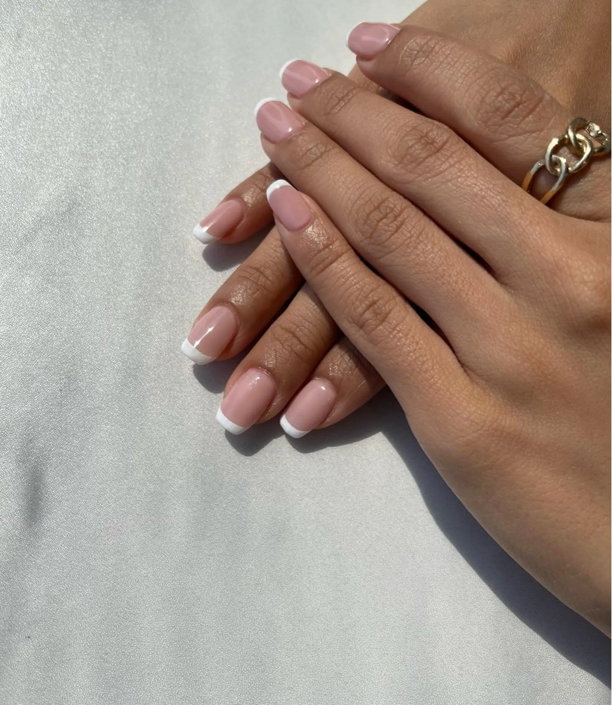 ネイル フレンチネイル ピンク 小川 奈々花のネイルデザイン