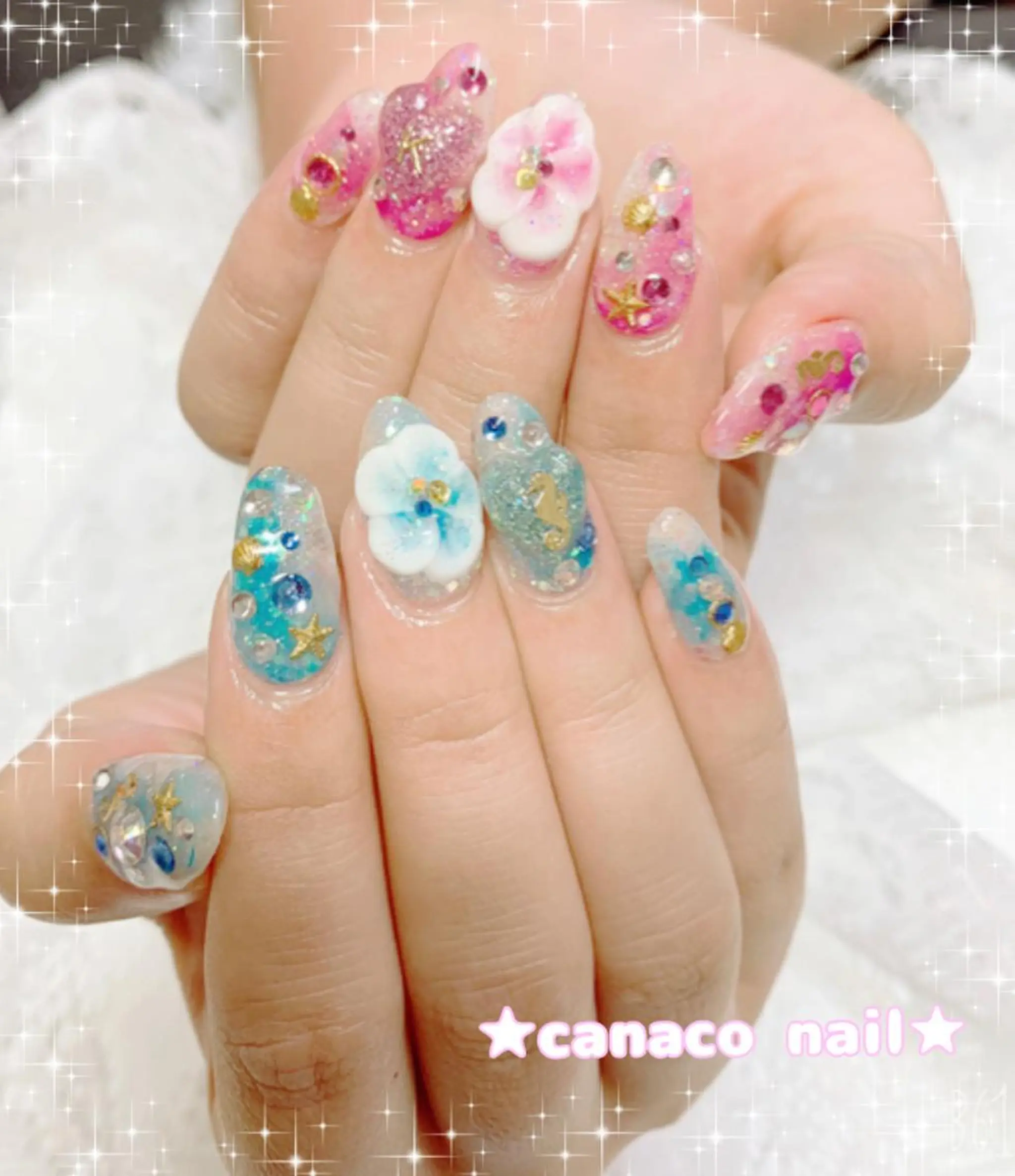 ネイル アートネイル ストーンネイル ハンドネイル ハンドケア Felice所属・ベテランネイル cnc  nailのネイルデザイン