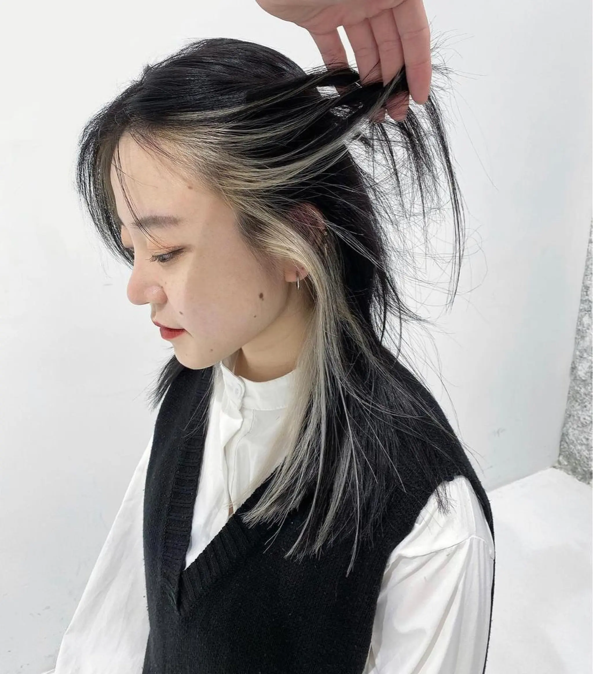 ミディアム カラー ヘアアレンジ ブリーチ 【姫カット】 ナカムラコウキのヘアスタイル