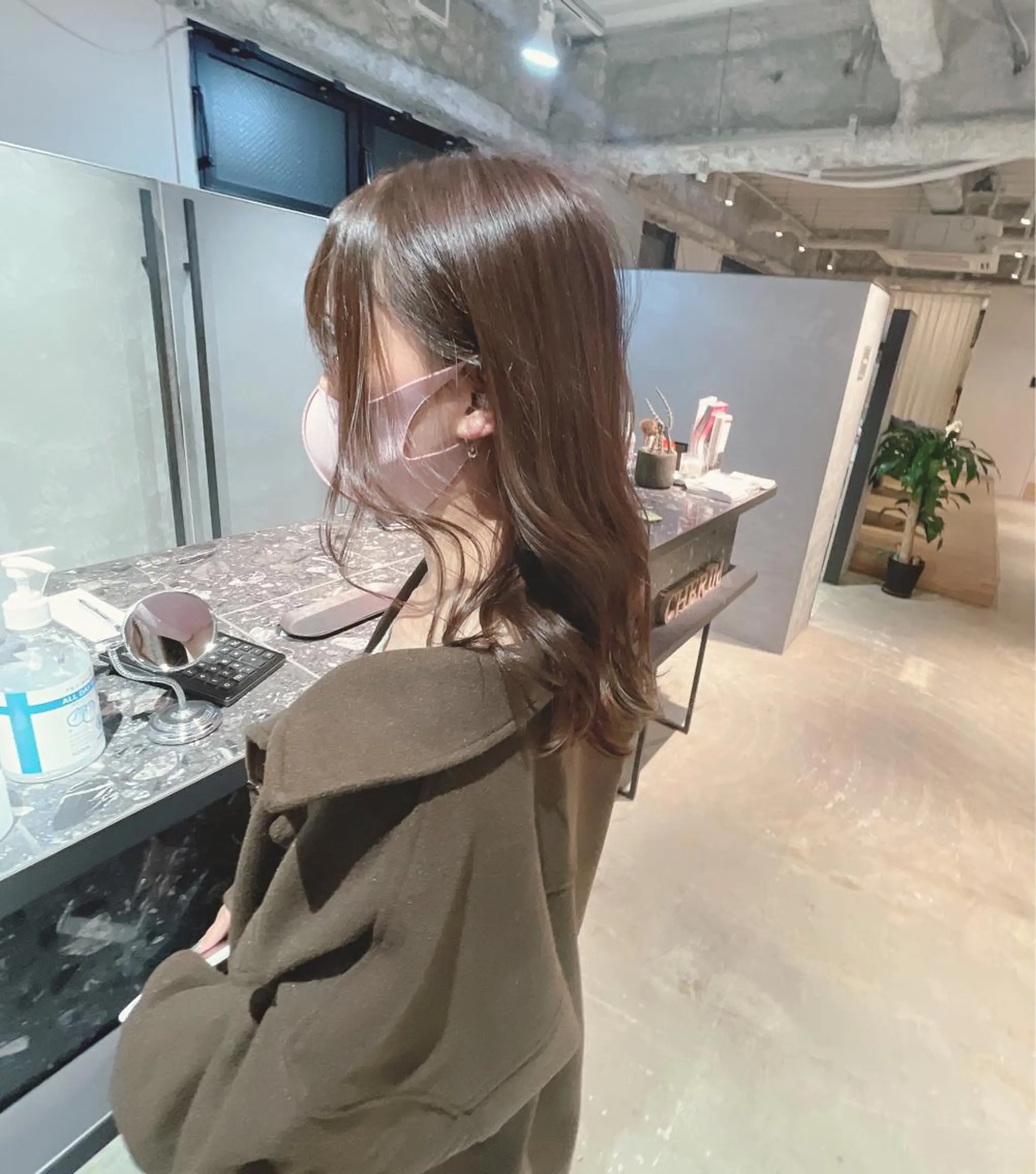 ミディアム チョコレートブラウン 美髪矯正/艶カラー ボブ/栄/鐘ヶ江純也のヘアスタイル