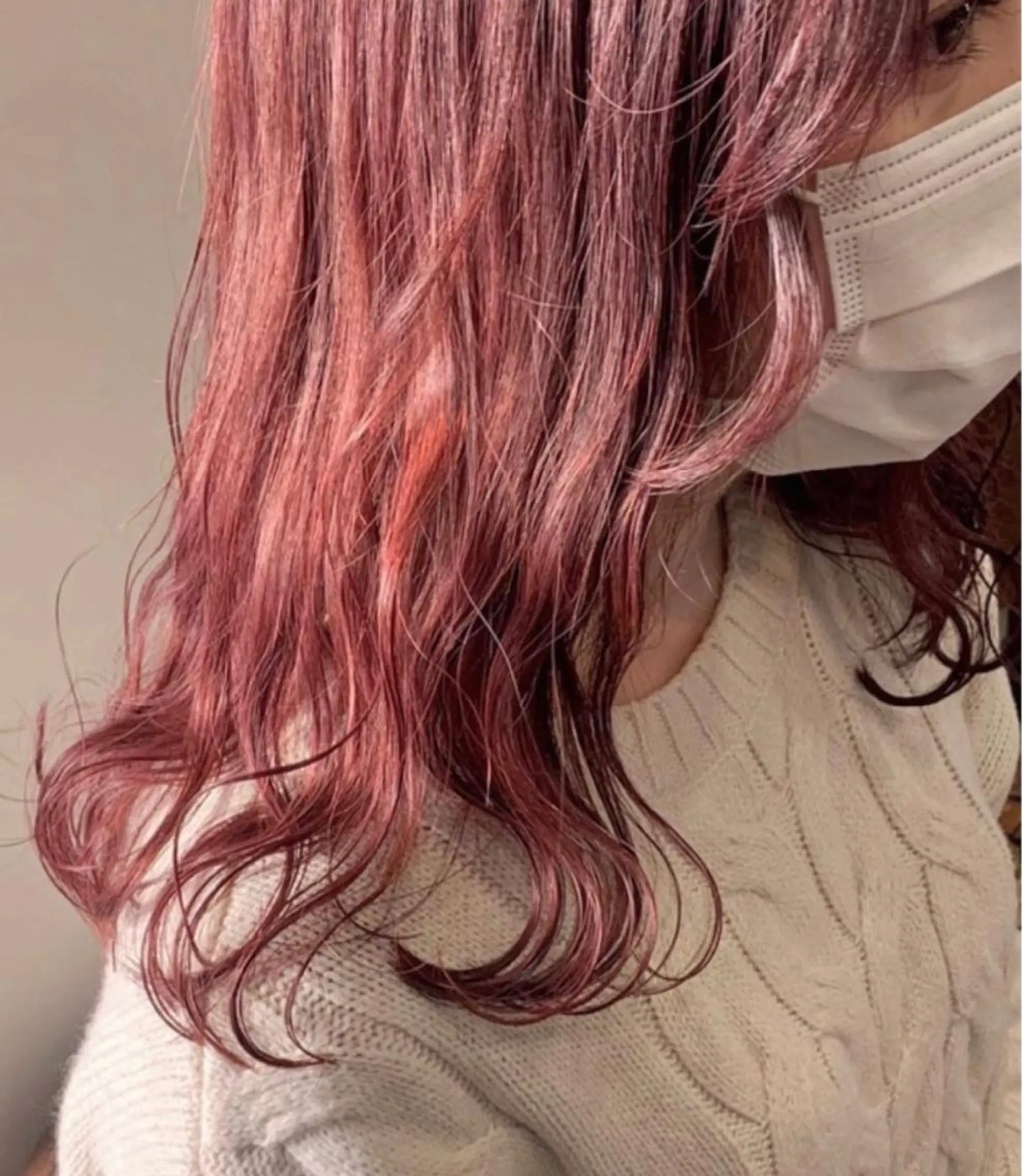 セミロング カラー ラベンダーカラー レッドカラー カット ヘアカラー トリートメント 暖色/まろベージュ/ シカタユウカのヘアスタイル