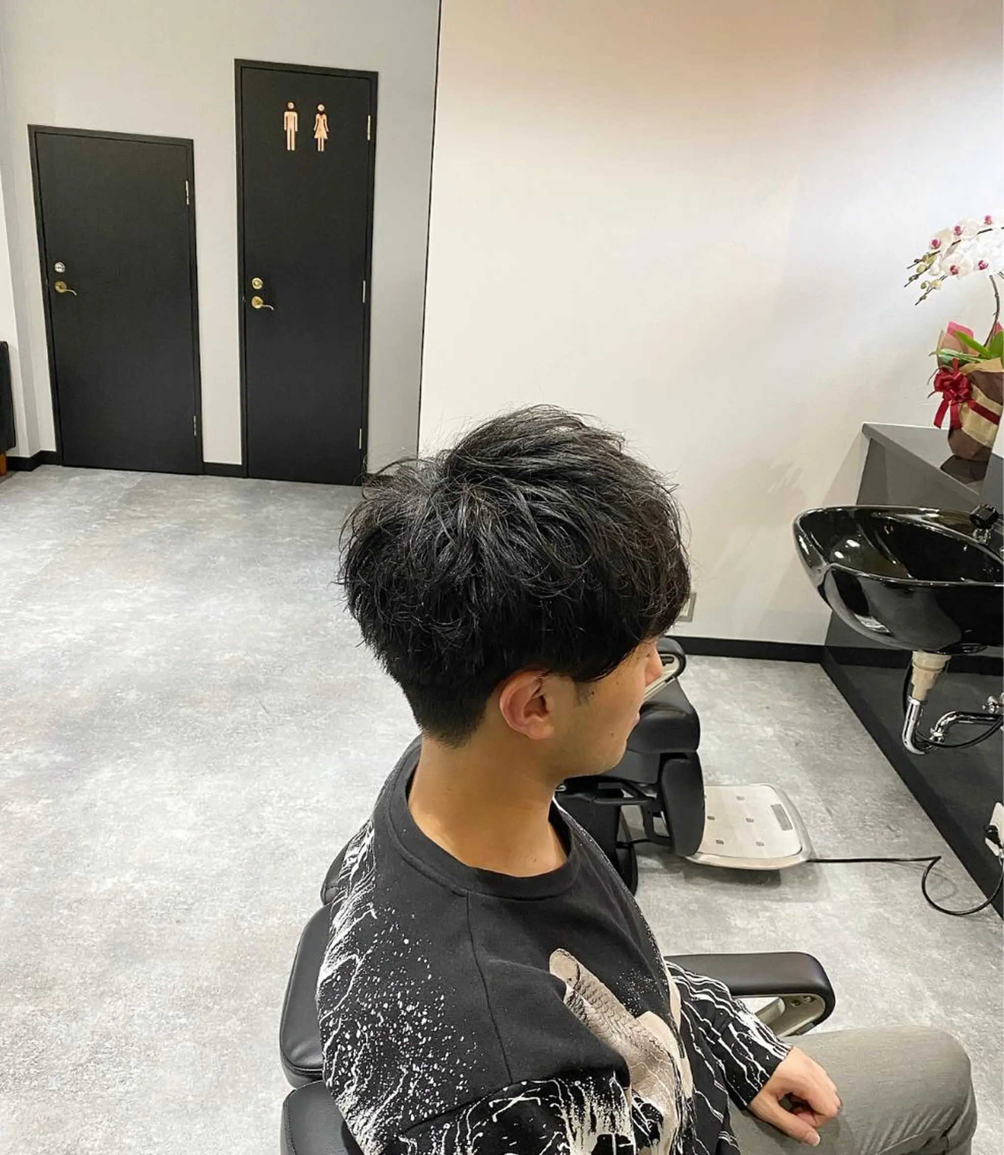 ショート パーマ メンズ マッシュ メンズパーマ 前田賢生 ご新規様はNGのヘアスタイル