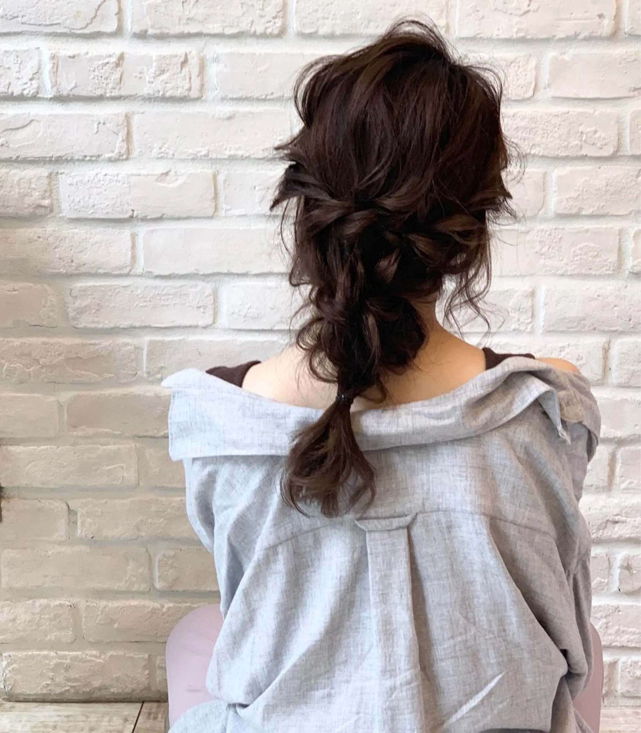 セミロング ヘアアレンジ 飯塚 沙衣のヘアスタイル