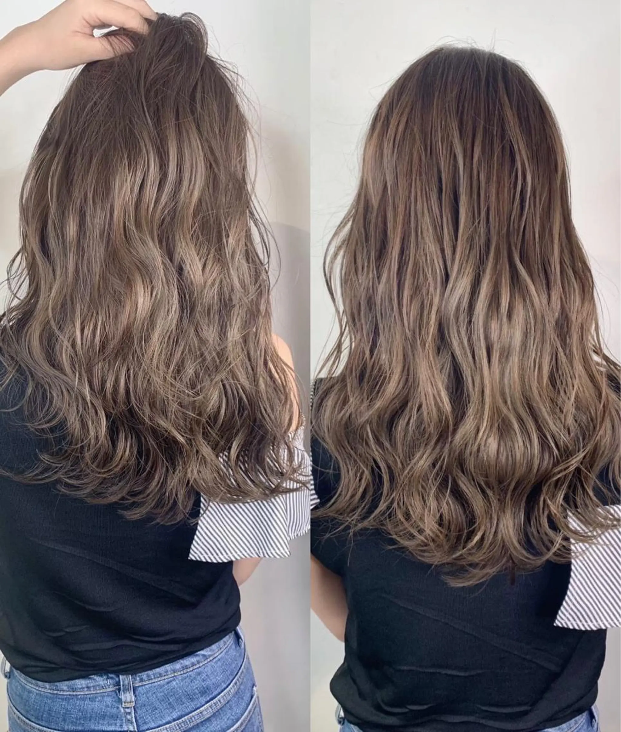 セミロング カラー _WHITE 高槻のヘアスタイル