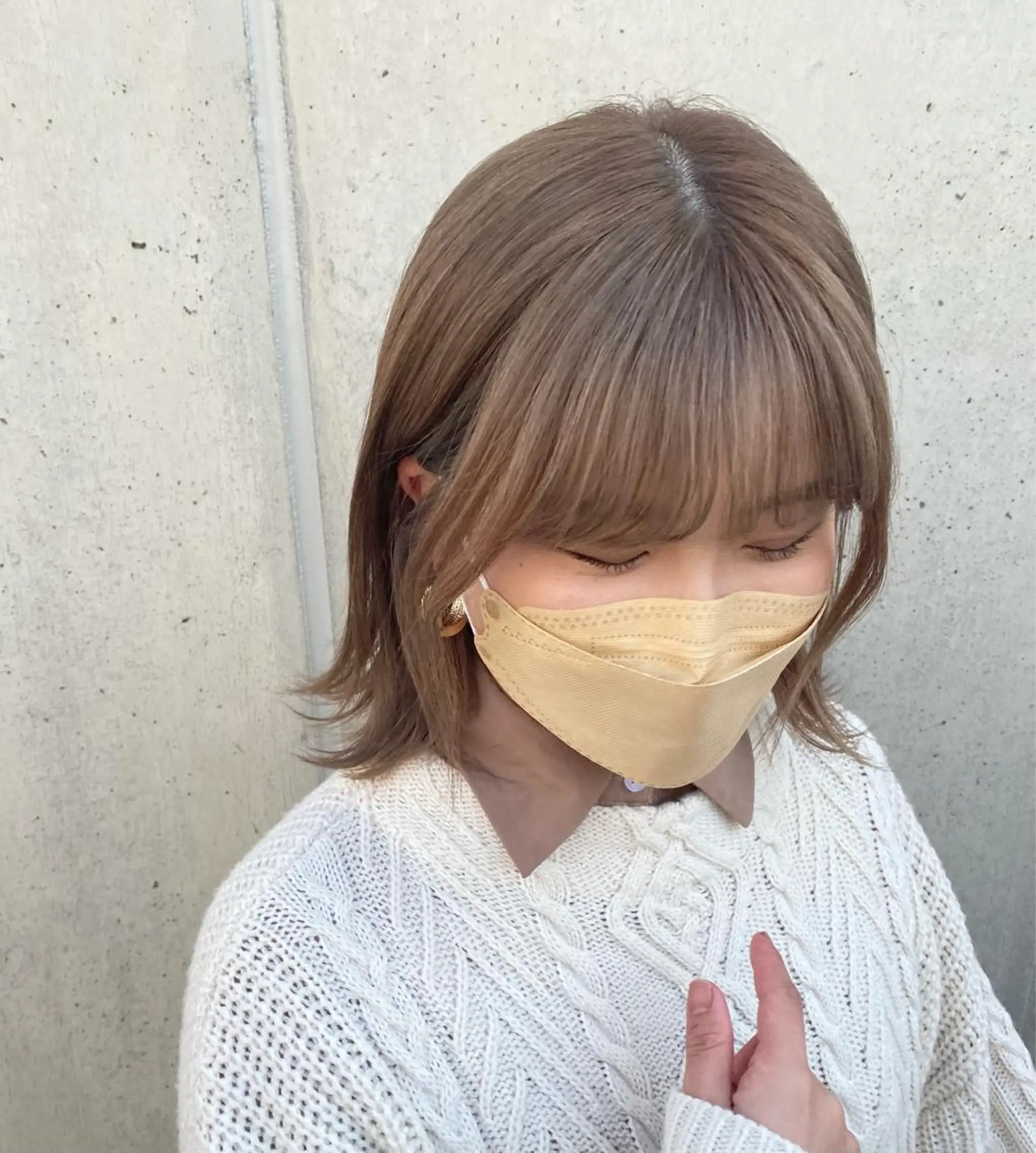 ミディアム カラー 北本 まどかのヘアスタイル