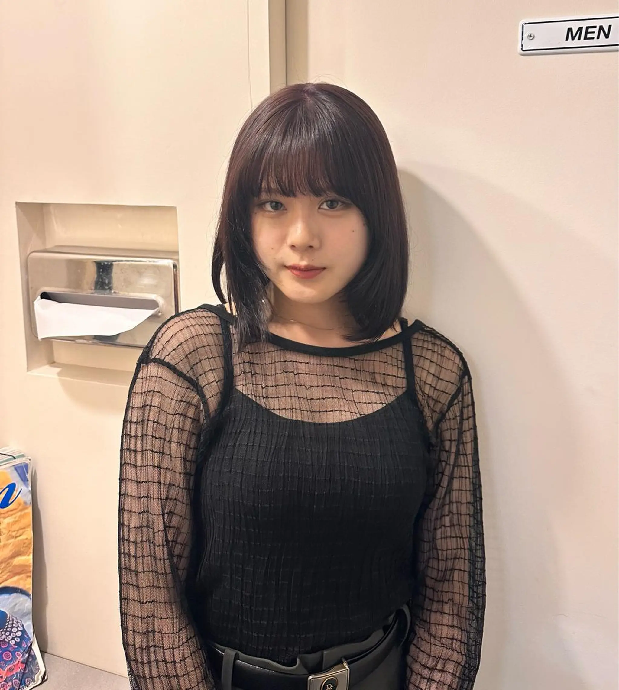 ミディアム カラー 喜友名 夏海のヘアスタイル