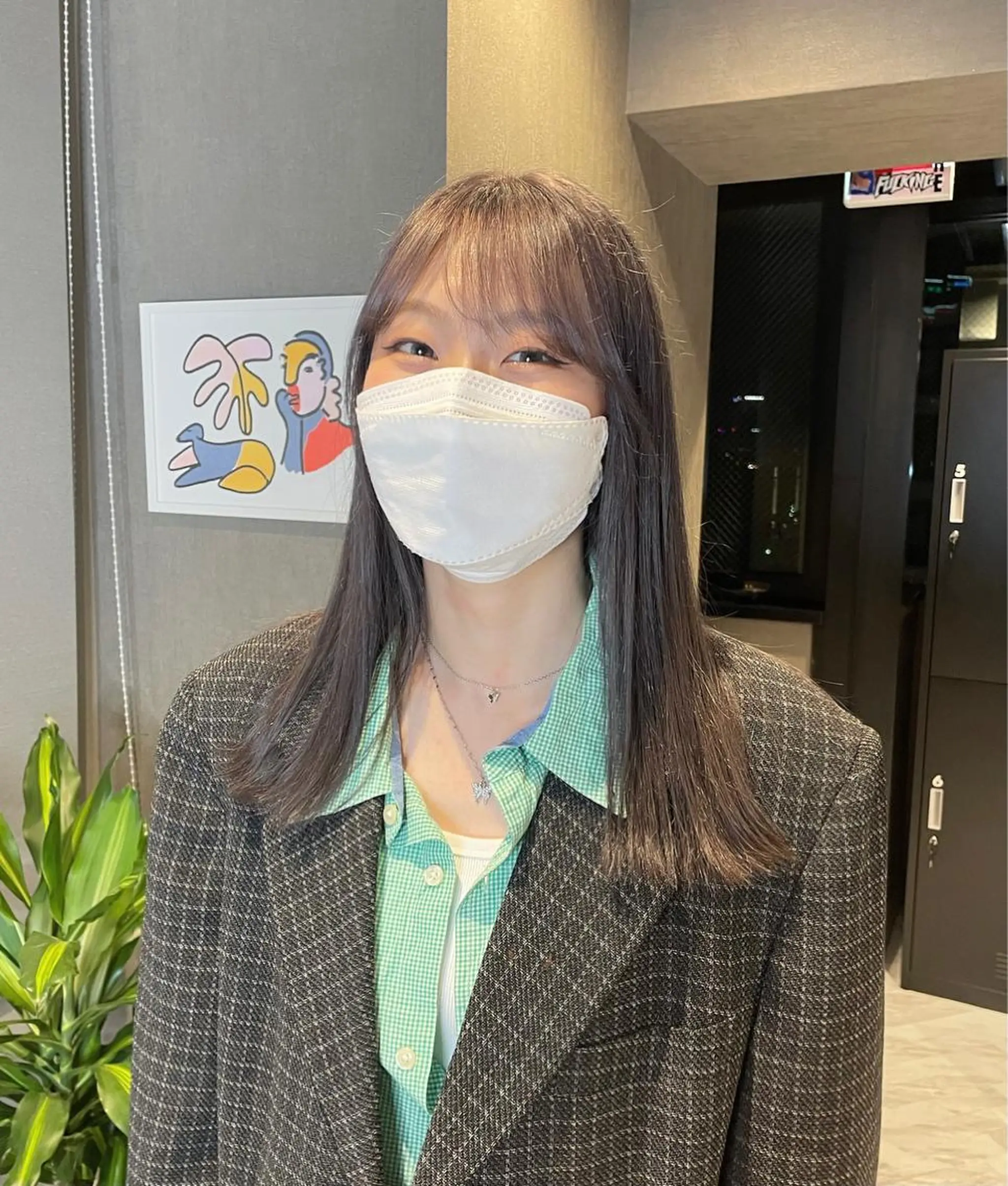 セミロング カラー メンズパーマモデル 募集　サトチハルのヘアスタイル