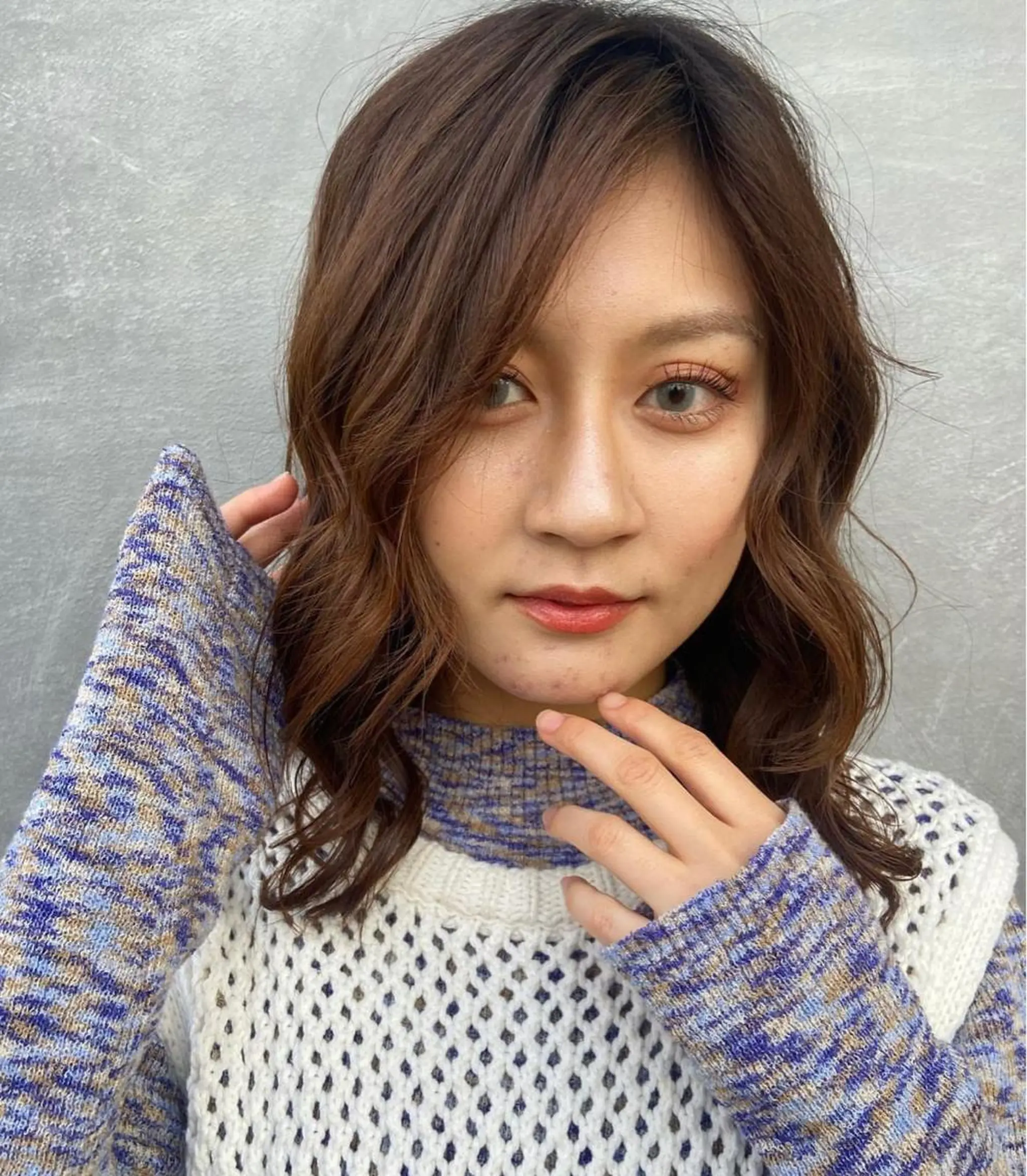 ミディアム ヘアカラー 青田 明日海のヘアスタイル