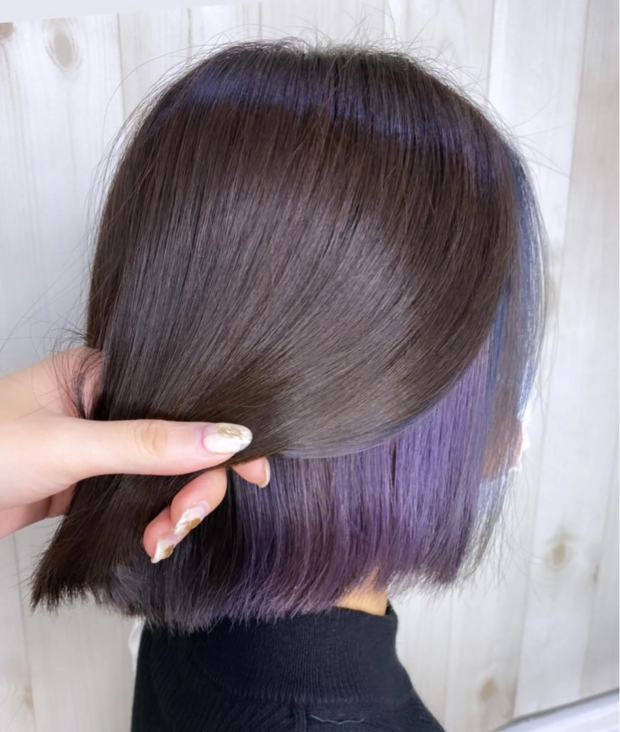 ショート カラー パープルカラー ヘアカラー アンククロス kyokaのヘアスタイル