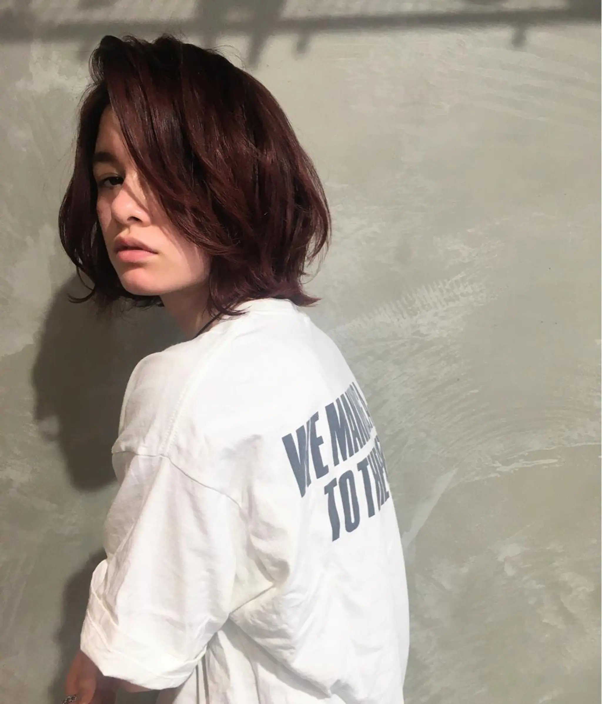 ショート カラー ボブレイヤー ピンクカラー ボブ レイヤーカット カット ヘアカラー トリートメント REM   上大岡所属・サトウ .のヘアスタイル