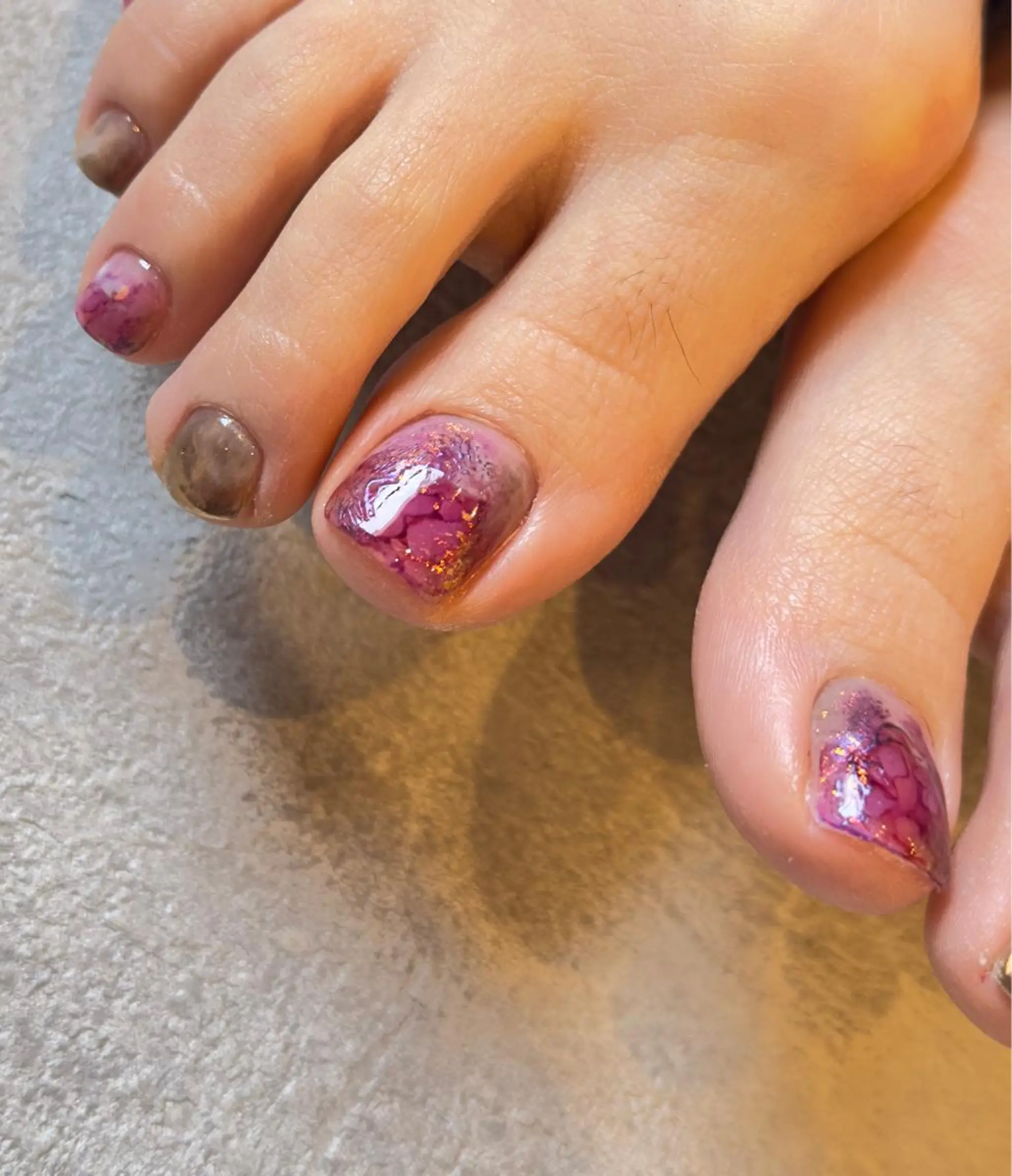 ネイル アートネイル オーロラネイル ジェルネイル キラキラネイル 韓国ネイル 小河 仁美のネイルデザイン