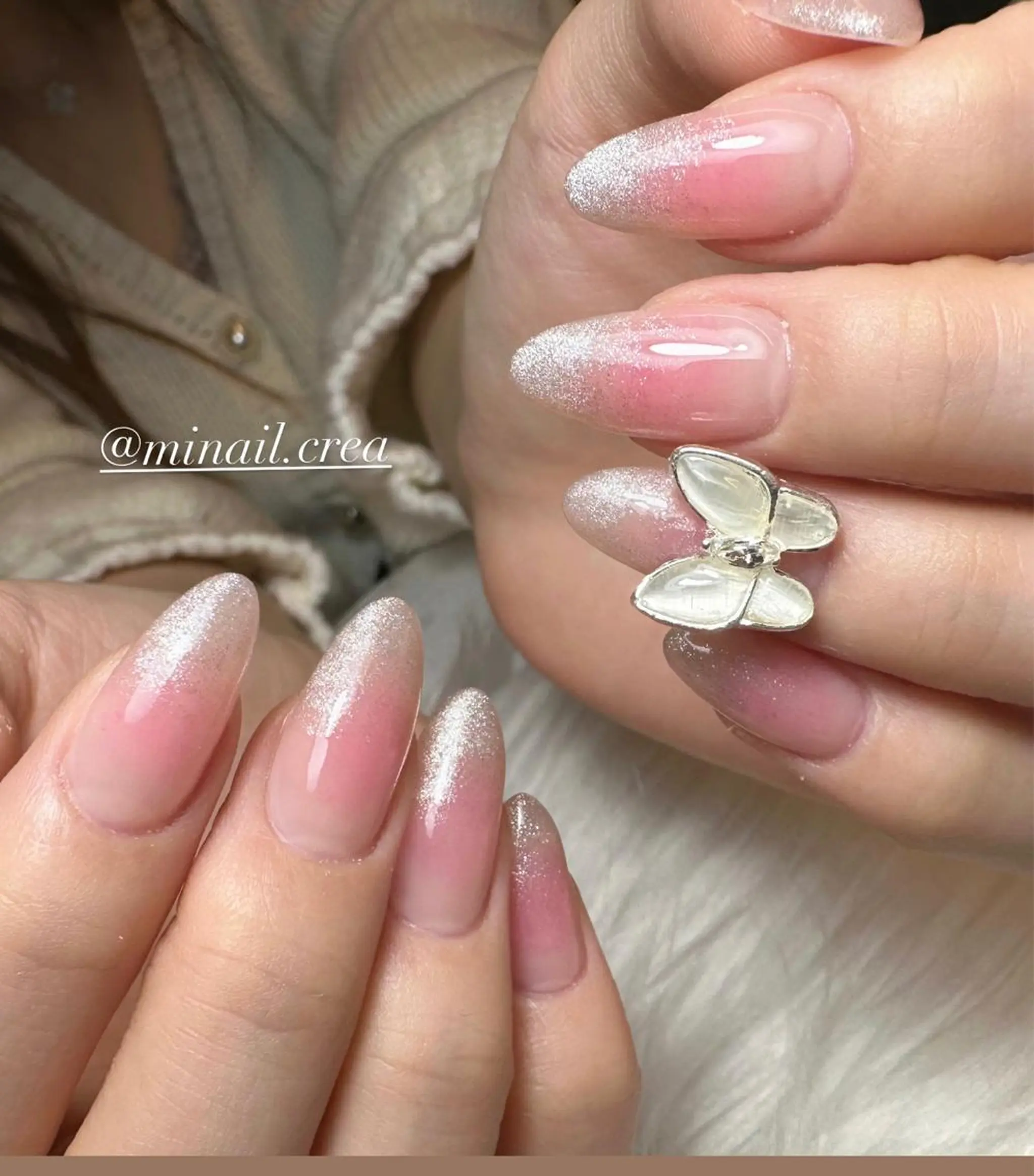 ネイル チークネイル ロングネイル マグネットネイル スカルプネイル ハンドネイル CRéA　-private nailsalon-所属・CReA nailのネイルデザイン