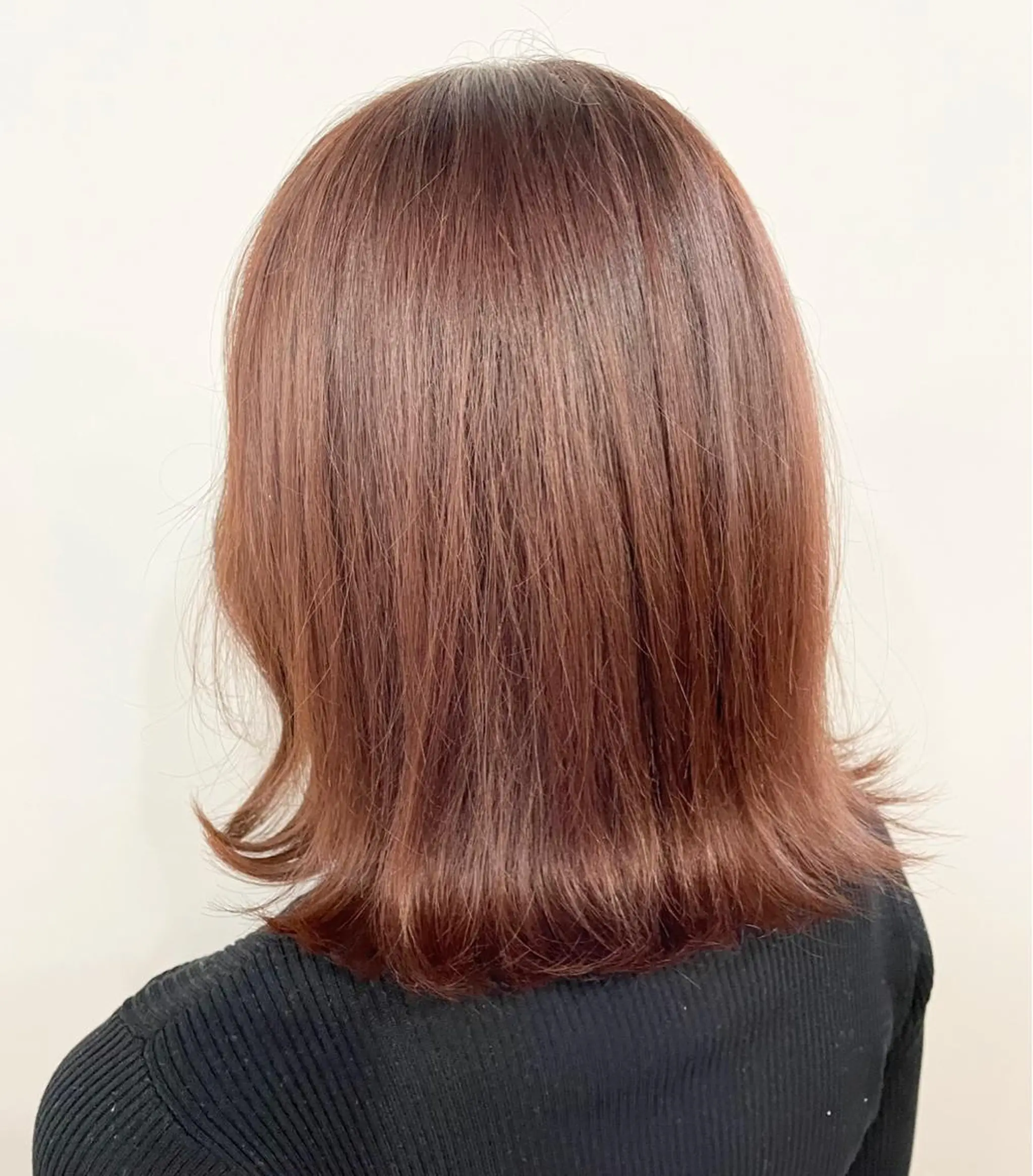 ミディアム カラー ブリーチ ブラウンカラー オレンジ オレンジブラウン カット ヘアカラー FLAGS YAMATOのヘアスタイル