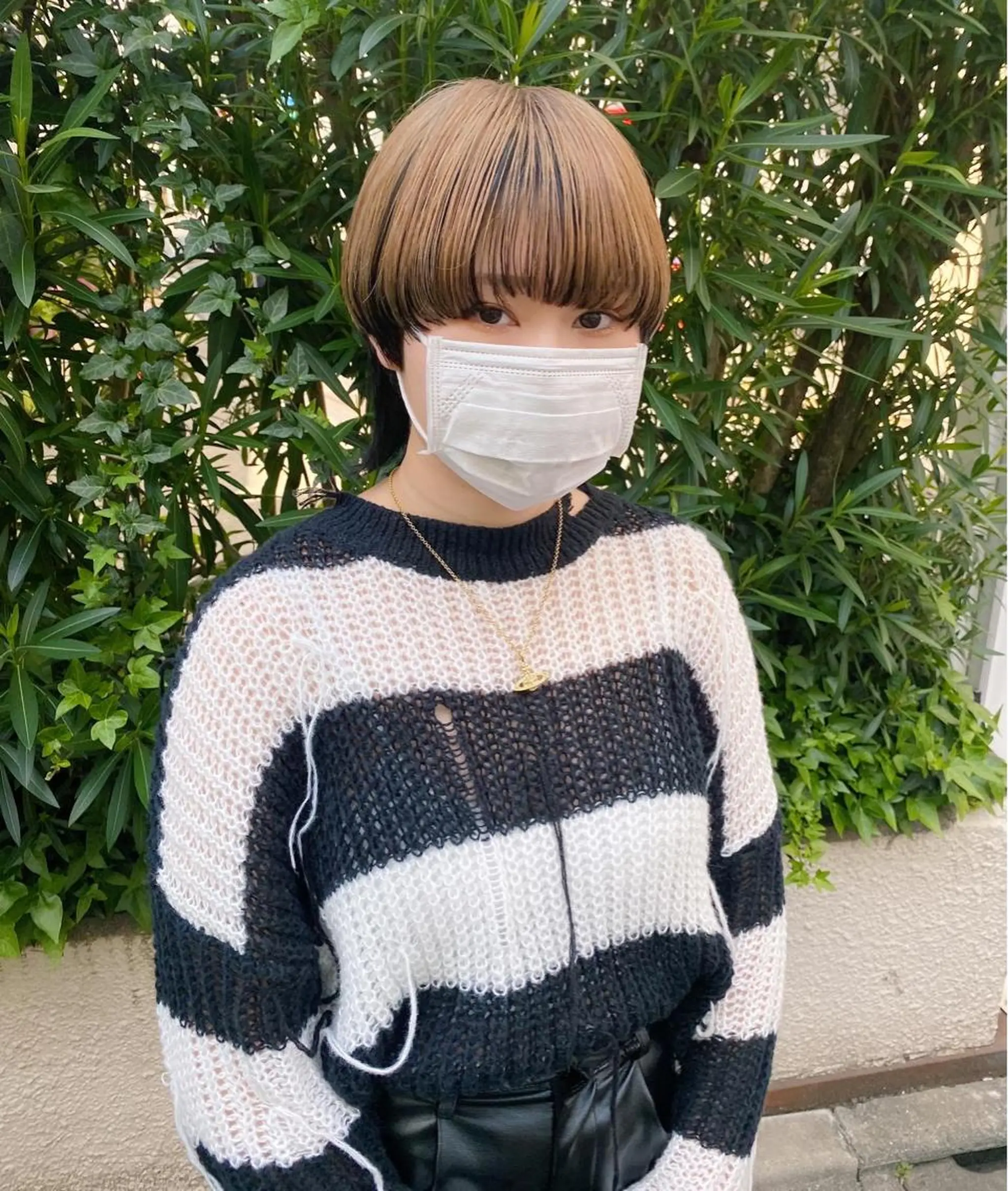 ショート カラー ブリーチ エクステ ウルフカット カット ヘアカラー トリートメント レイヤーウルフ エクステ磯部のヘアスタイル