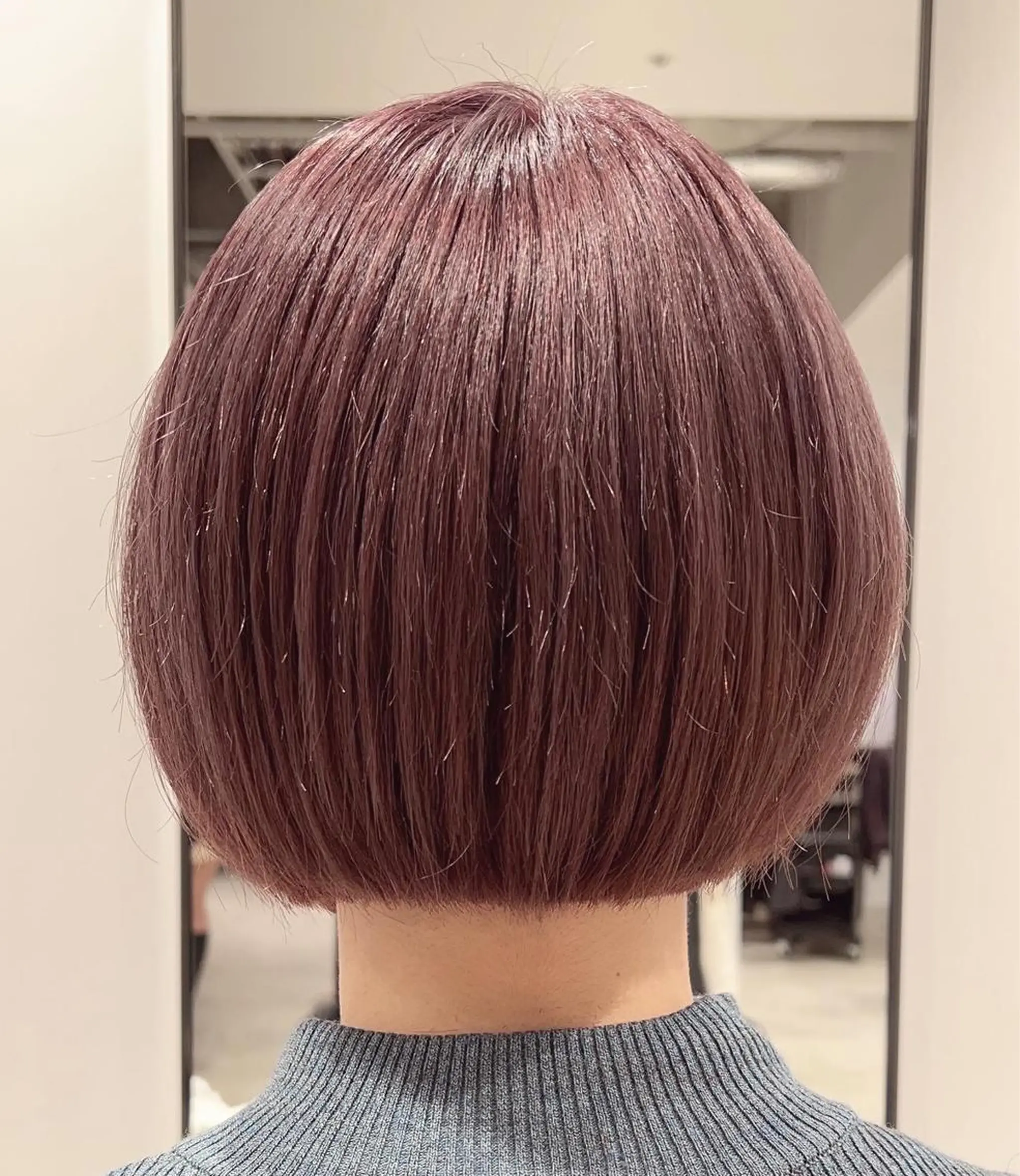 ショート カラー ブリーチ ブラウンカラー ピンクカラー ピンクブラウン ボブ カット ヘアカラー トリートメント ヘッドスパ GO TODAY SHAIRE SALON 渋谷モディ所属・スキバサミを使わない カット🌼唯🌼のヘアスタイル