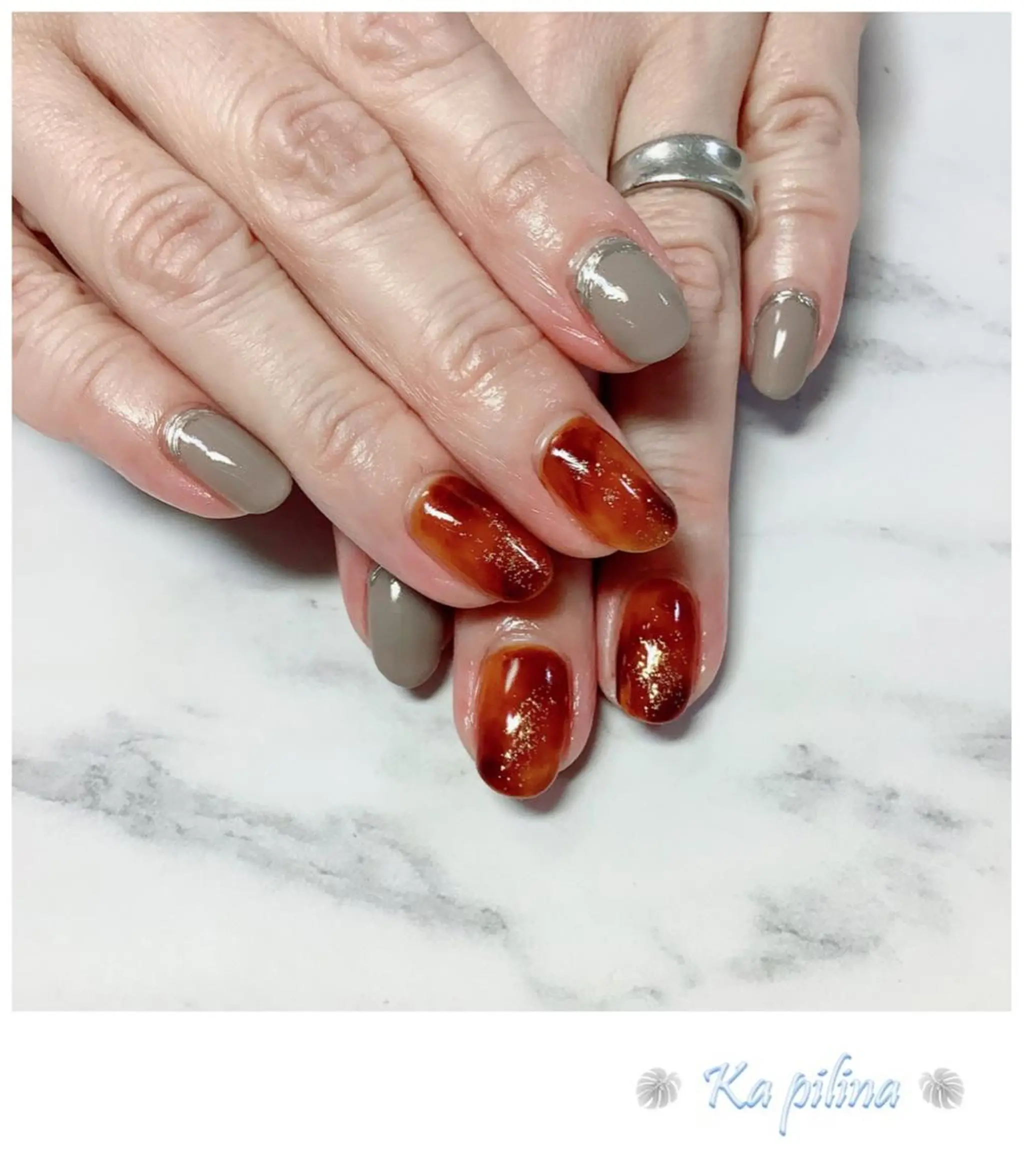 ネイル べっ甲ネイル Nail salon Ka pilinaのネイルデザイン