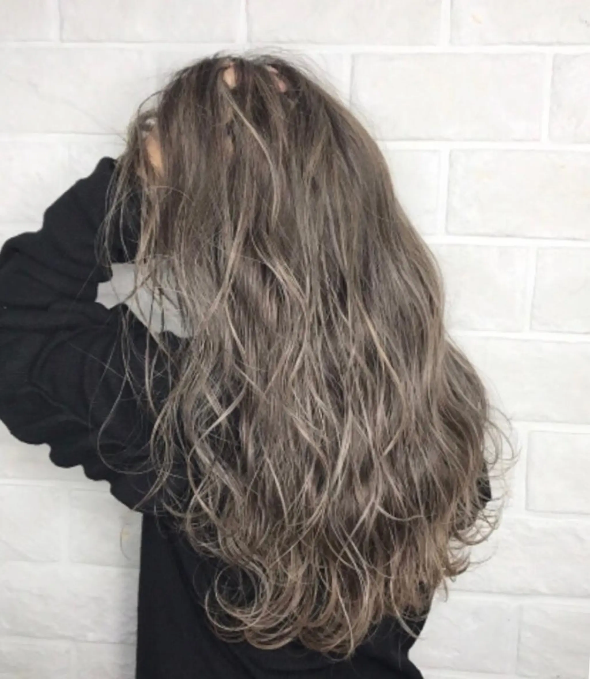 ロング カラー ヘアアレンジ グレージュ ハイライトカラー ハイライト カット ヘアカラー トリートメント まつげと美容室/ 個室/瀬戸 一菜のヘアスタイル